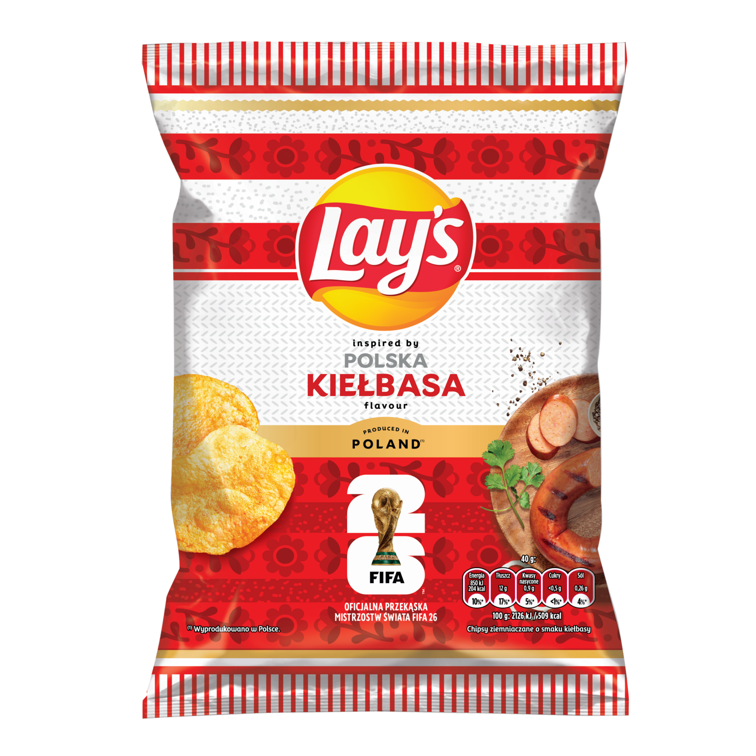 Lay'S Chipsy O Smaku Kiełbasy 40 G