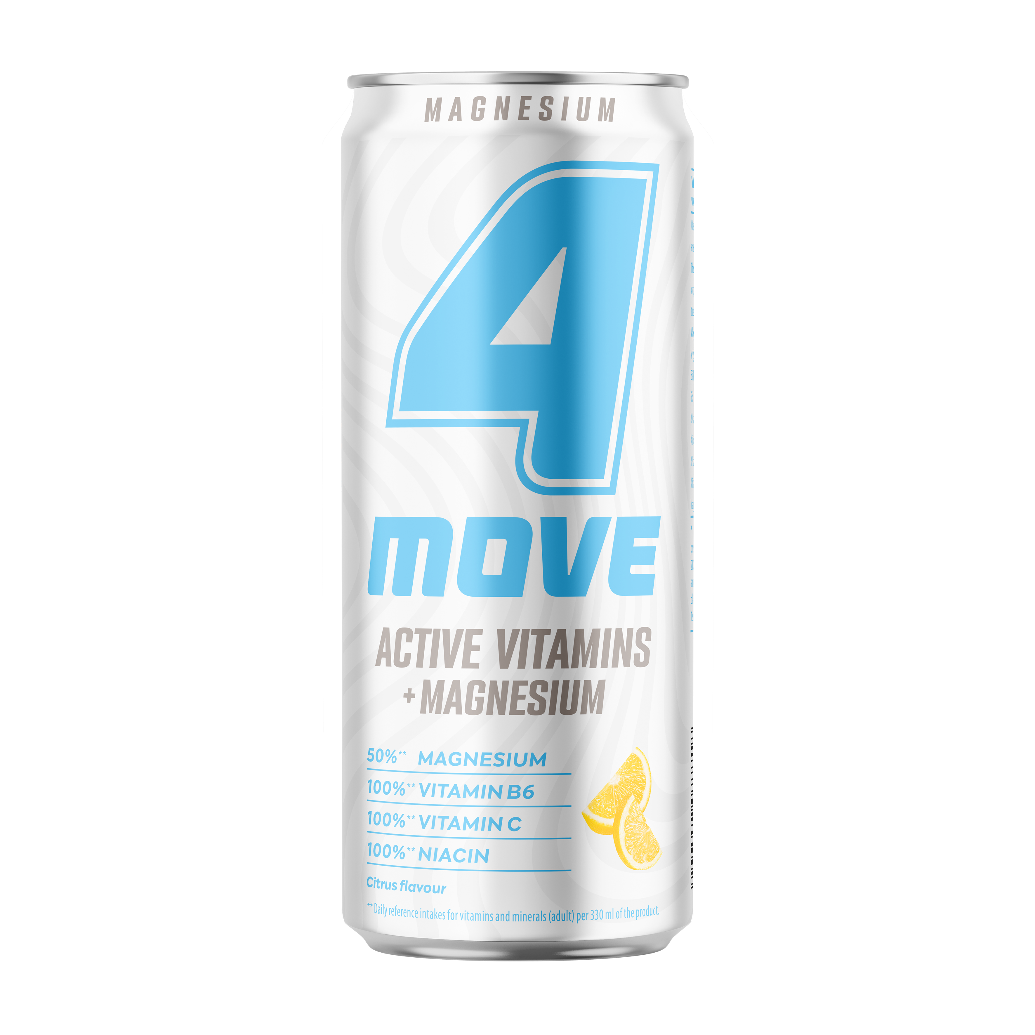 4Move Active Vitamins + Magnesium Citrus Flavour Puszka 330 Ml