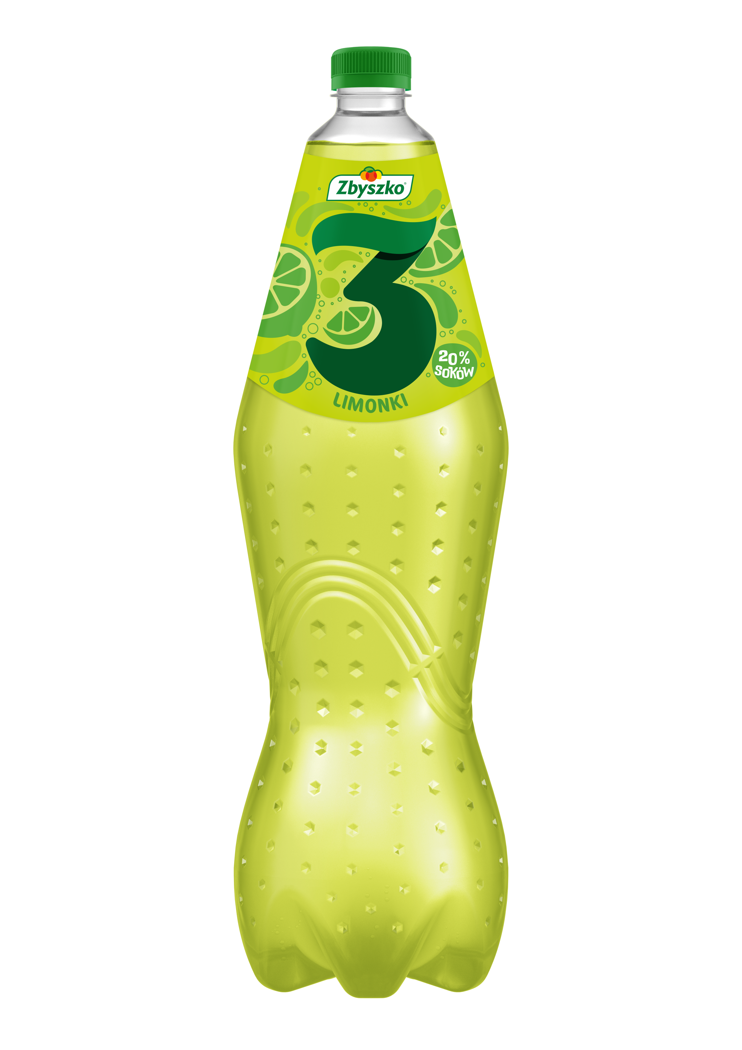 Zbyszko 3 Owoce Limonki 1,75L Gazowany ( Kaucja )