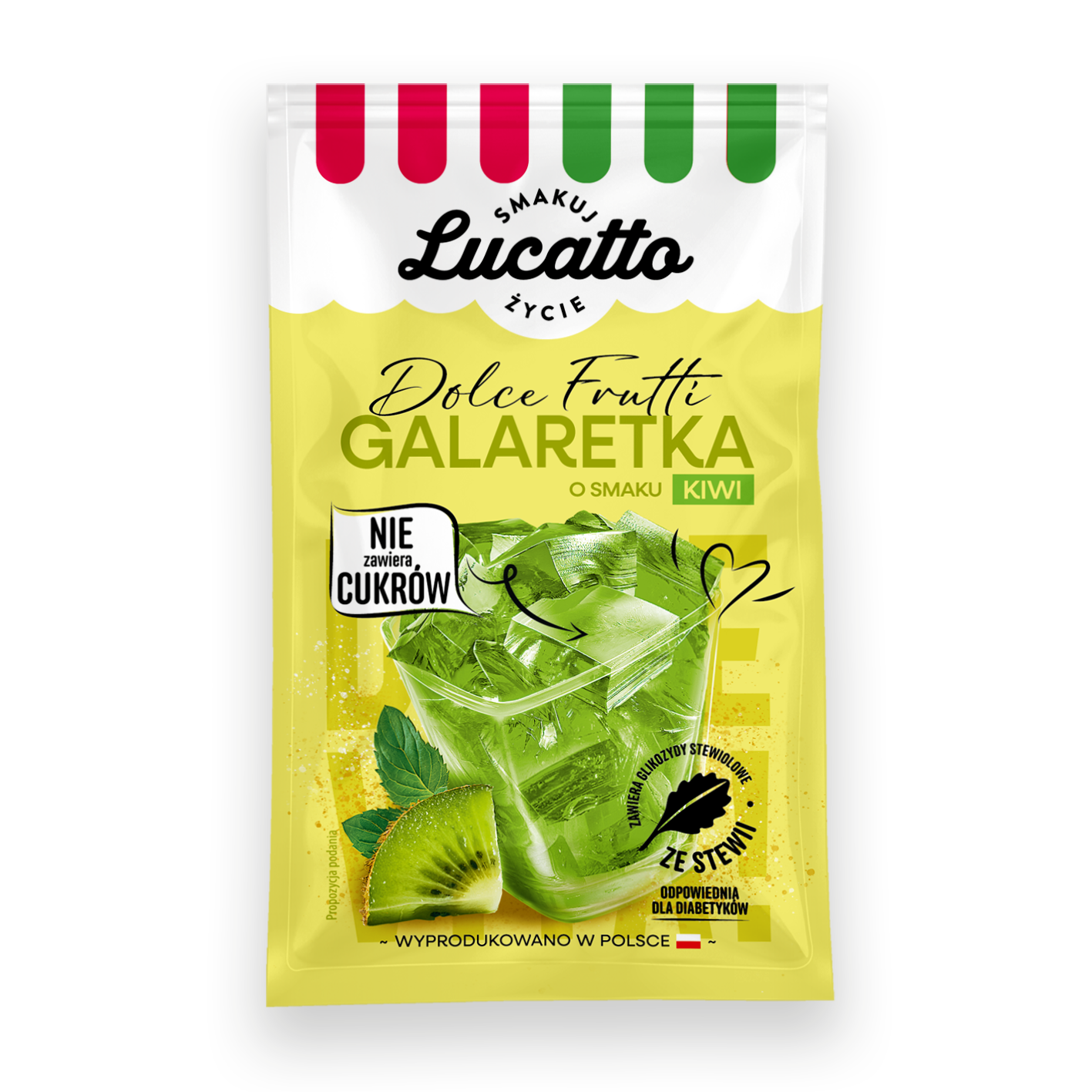 Galaretka Bez Cukru Kiwi Lucatto 30G
