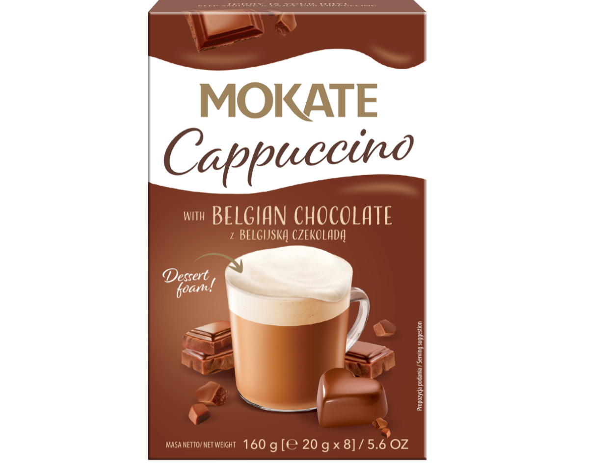 Mokate Cappuccino Z Belgijską Czekoladą 160 G (20 G X 8)