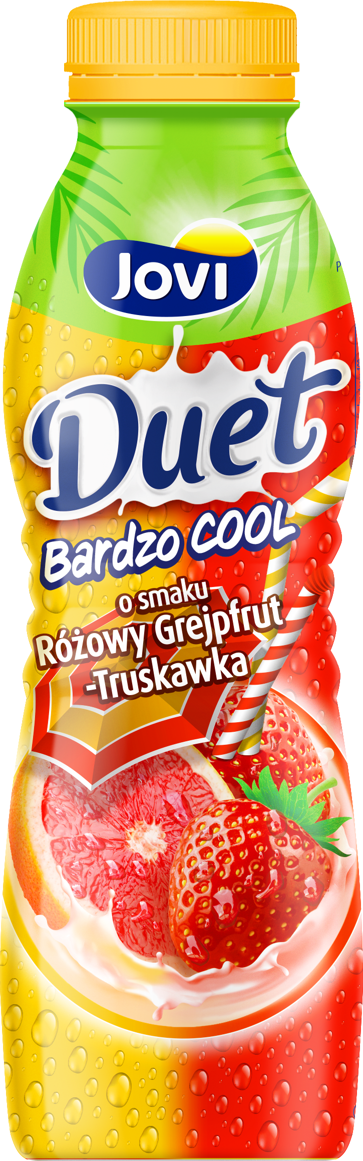 Jovi Duet Bardzo Cool Napój Jogurtowy Różowy Grejpfrut-Truskawka 350G