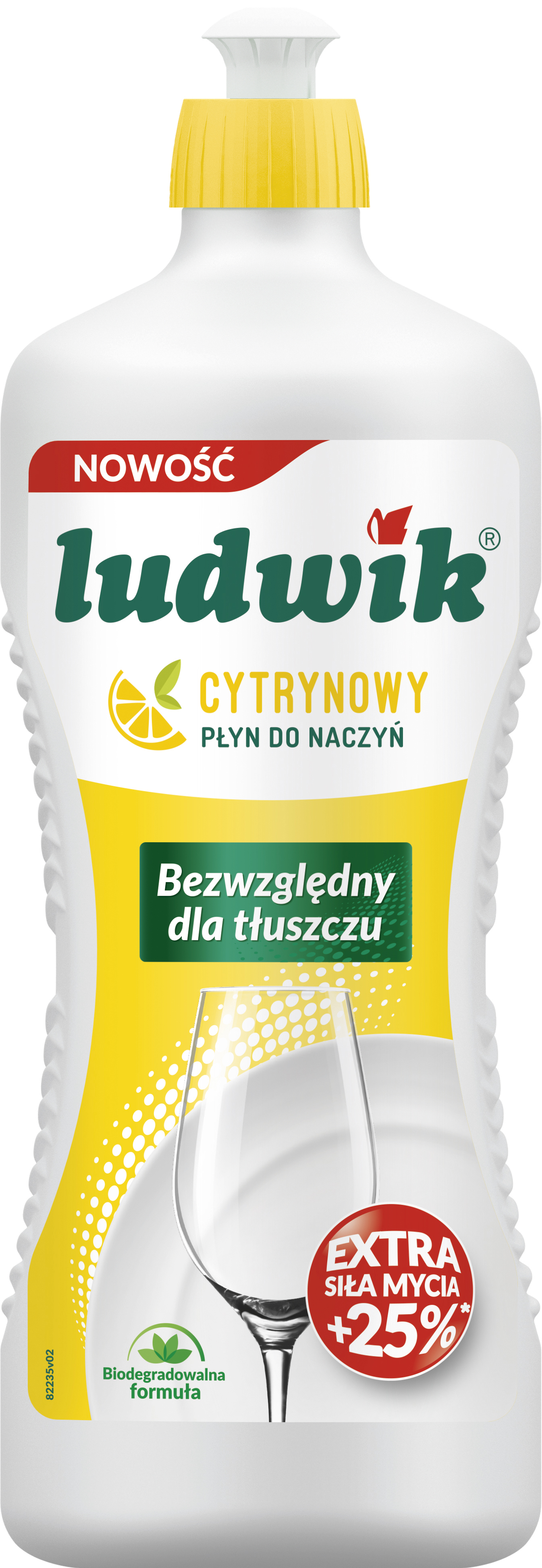 Ludwik Płyn Do Mycia Naczyń 900G - Cytrynowy