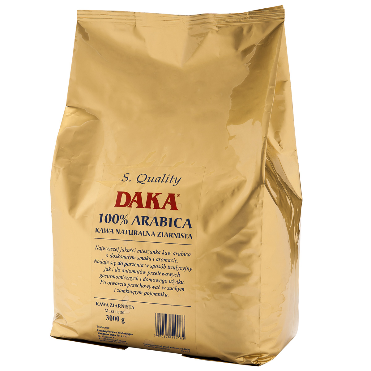Kawa Daka S.Quality 100 % Arabica Ziarnista 3 Kg