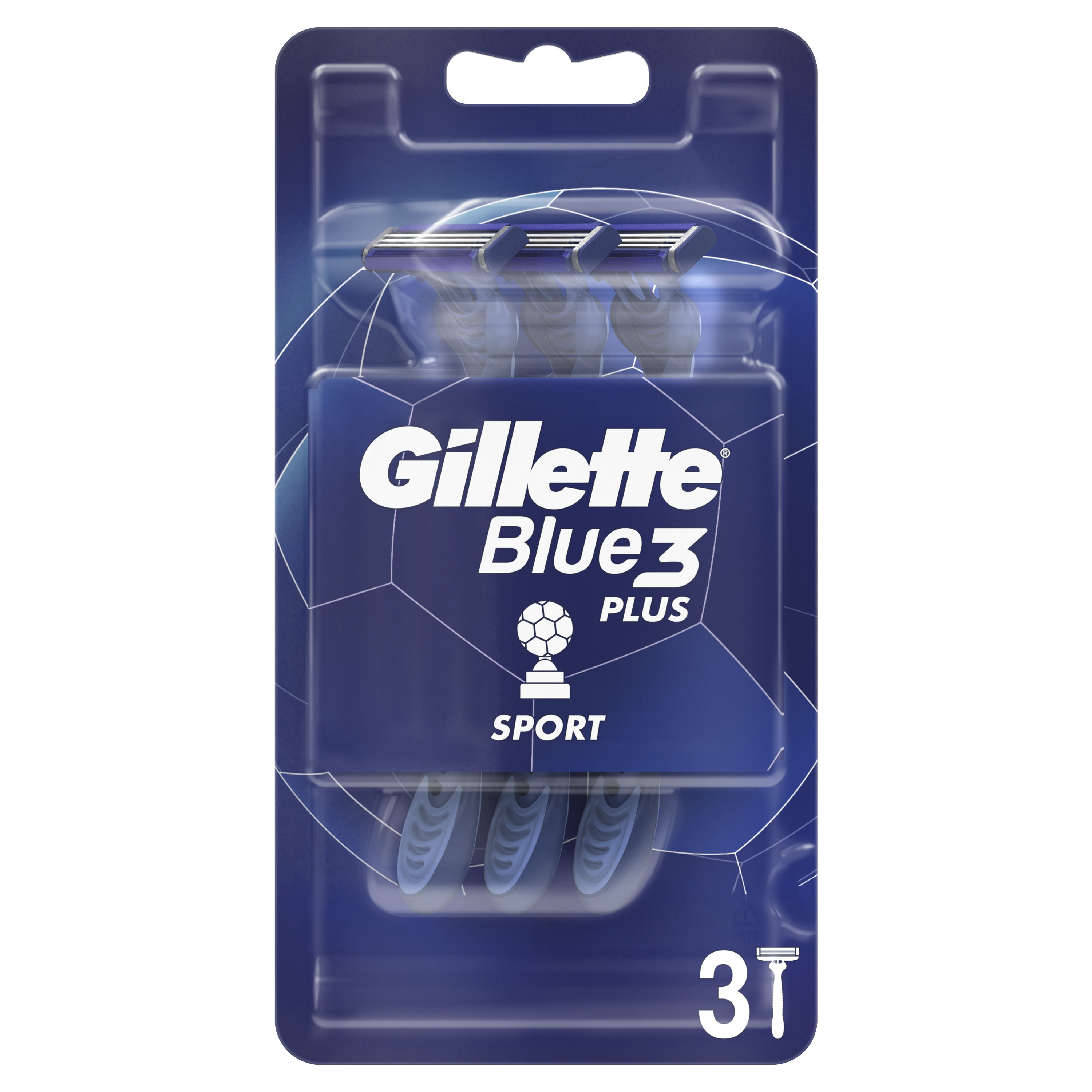 Gillette Blue3 Plus Sport, Maszynki Jednorazowe, 3 Sztuki