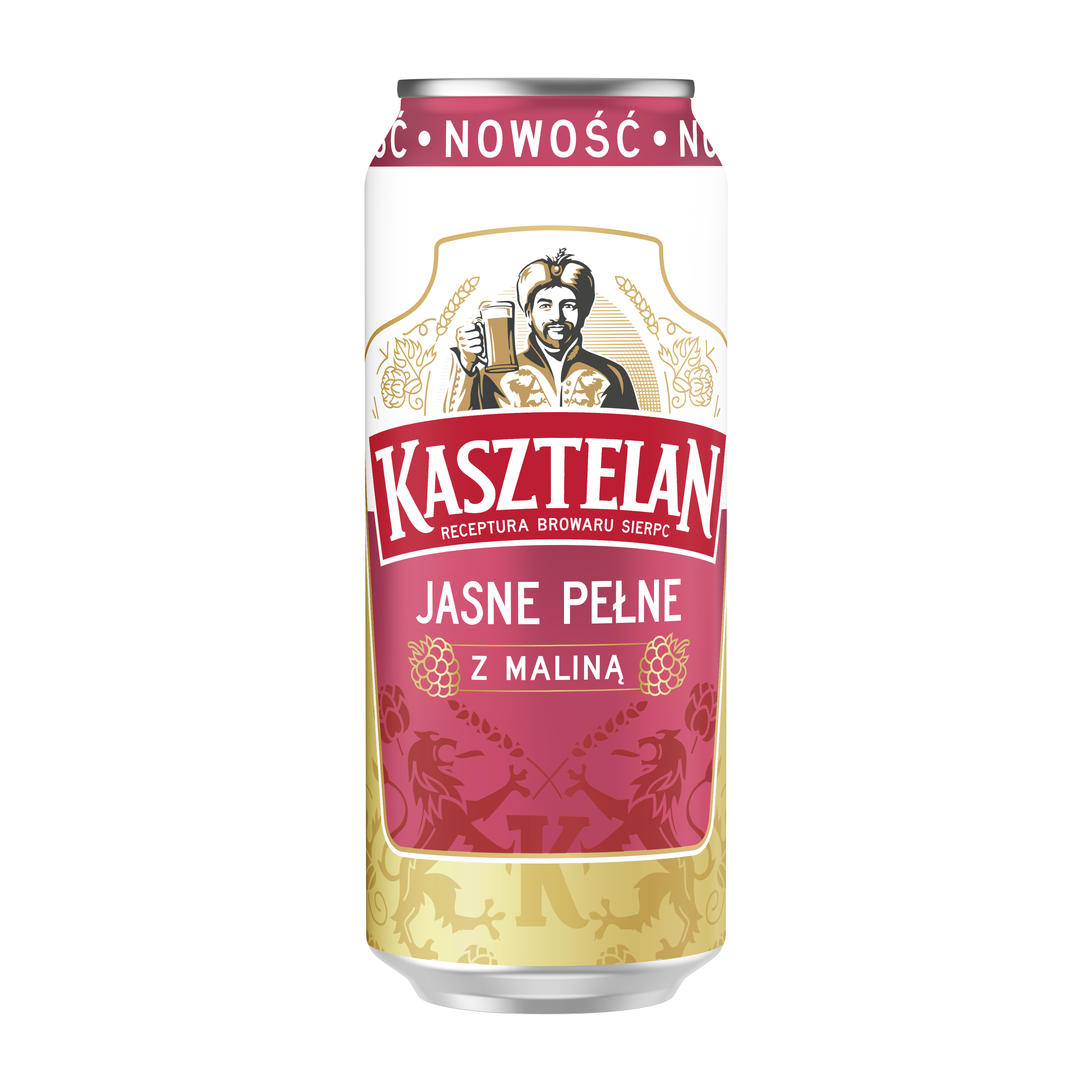 Kasztelan Jasne Pełne Z Maliną 4,8%, 500Ml Puszka
