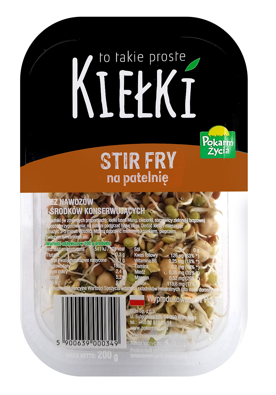 Kiełki Na Patelnię Stir Fry Polska 200G Pokarm Życia