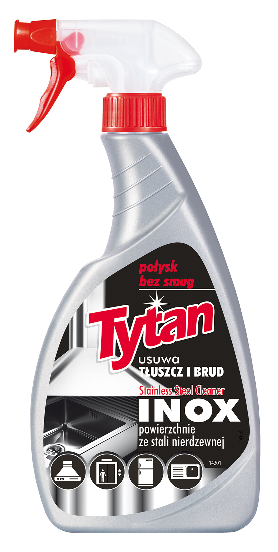 Tytan Inox Płyn Do Czyszczenia Stali Nierdzewnej I Chromowanej 500G Spray