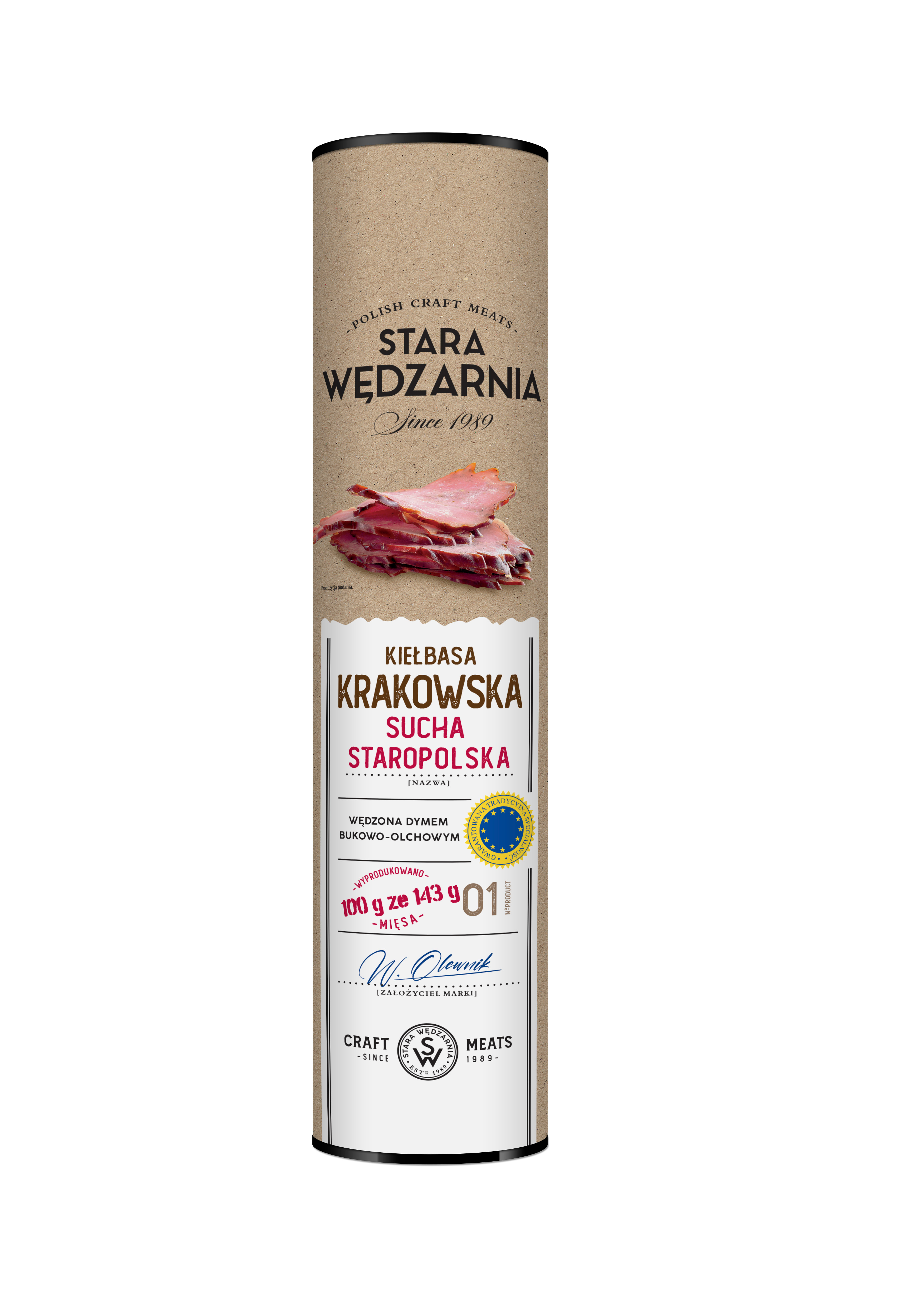 Kiełbasa Krakowska Sucha Staropolska 320 G Tuba Stara Wędzarnia