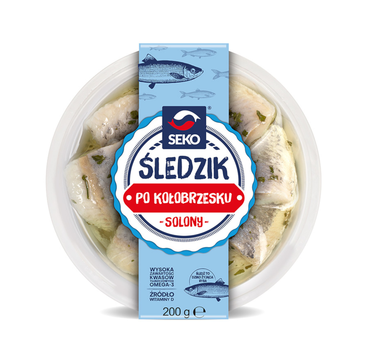 Seko Śledzik Na Okrągło Solony Po Kołobrzesku 200 G