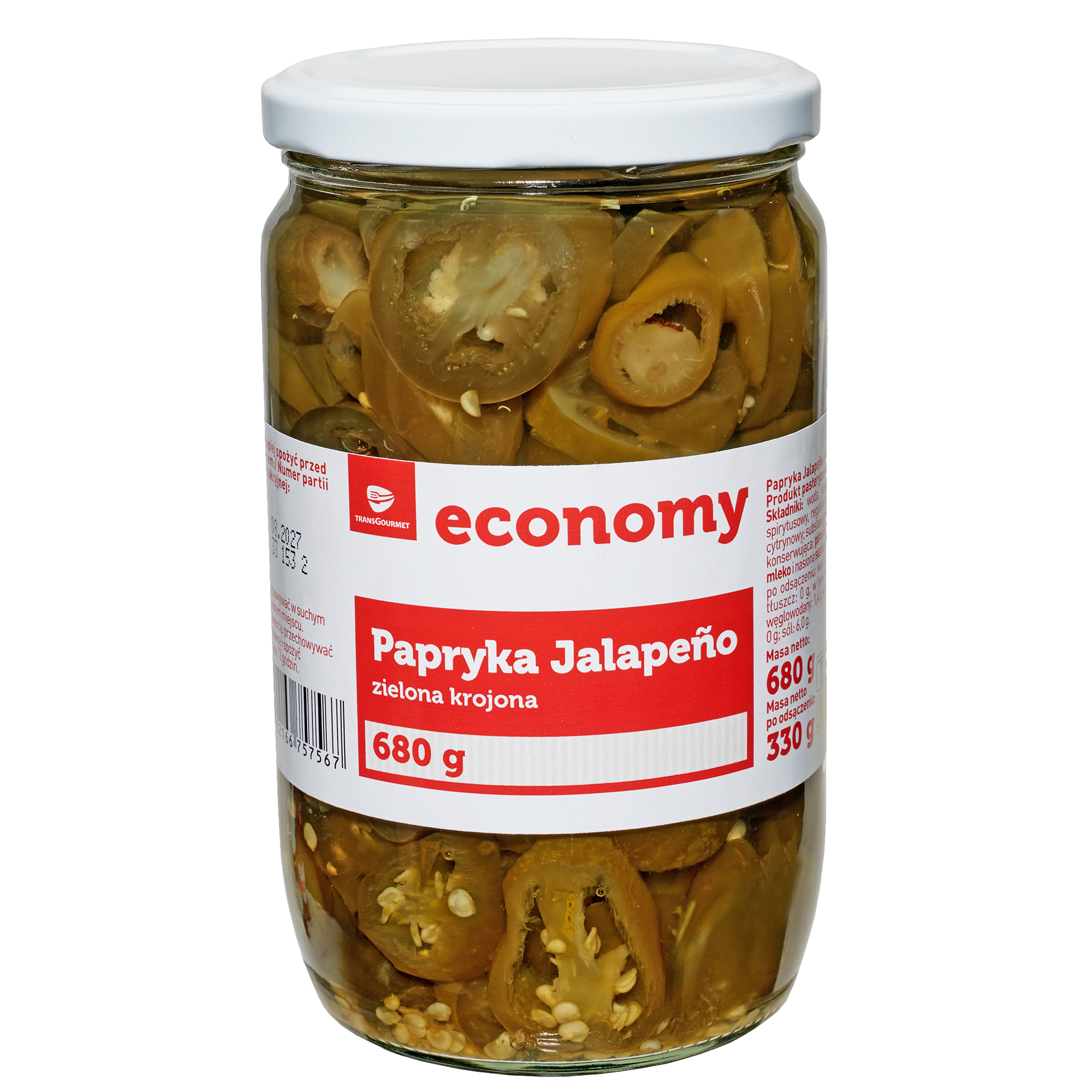Tge Papryka Jalapeno Zielona Krojona 680 G