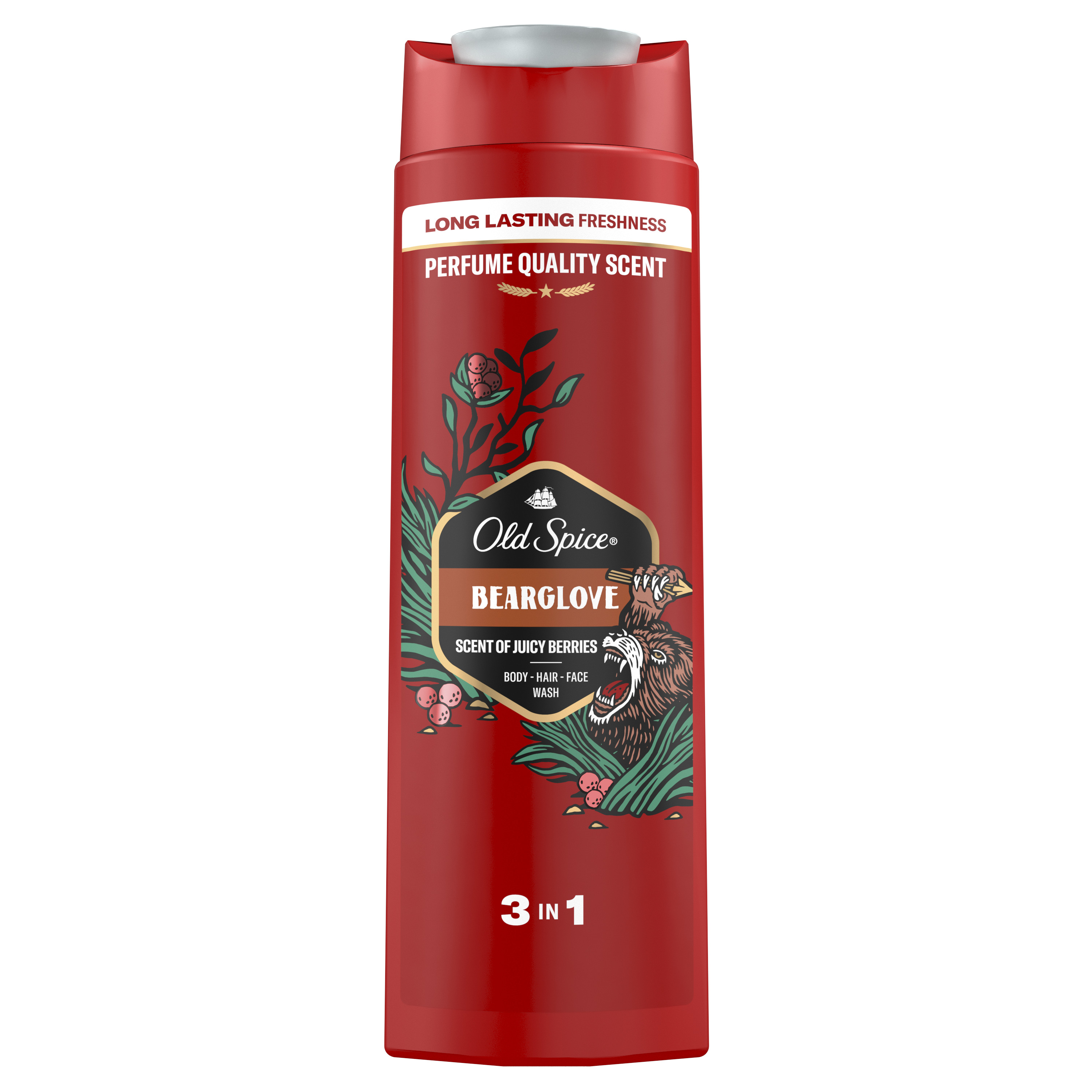 Old Spice Bearglove Męski Płyn Do Kąpieli, Żel Pod Prysznic I Szampon 3 W 1 400Ml