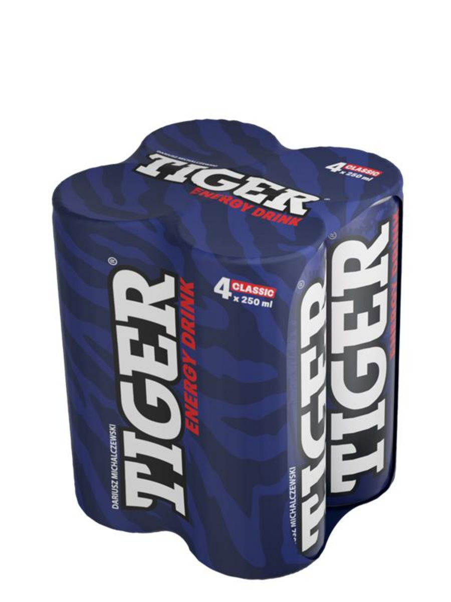 Tiger Energy Drink Gazowany Napój Energetyzujący 4 X 250 Ml
