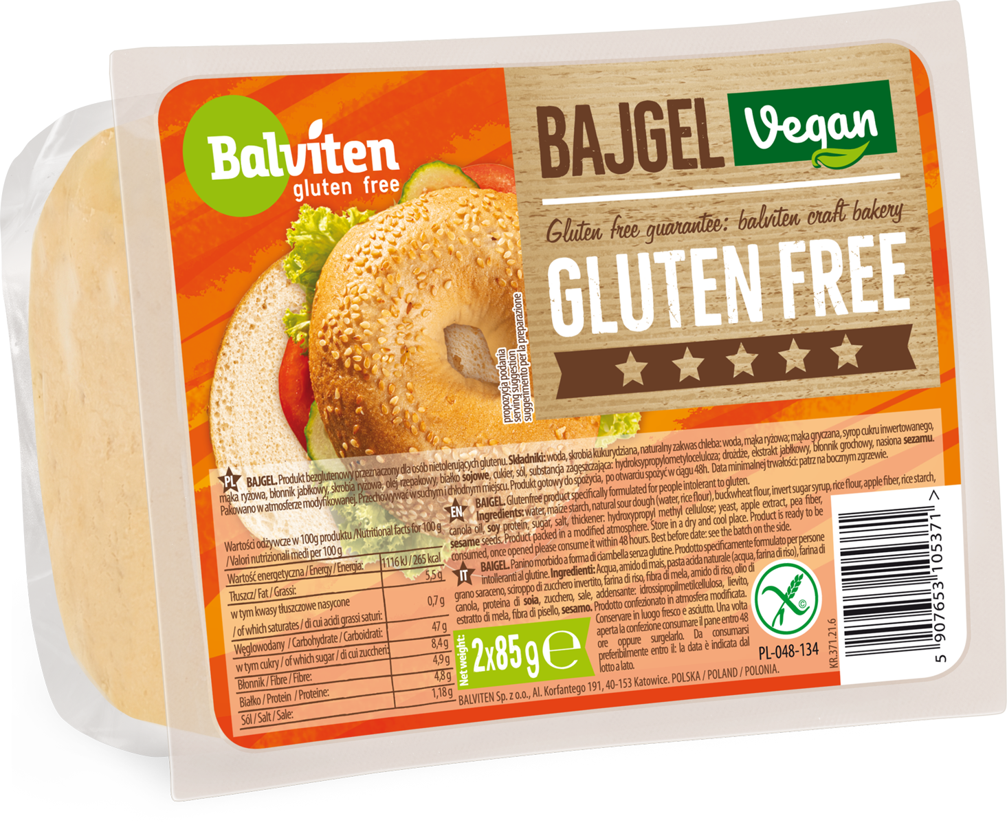 Balviten Bajgel 2X85G. Produkt Bezglutenowy