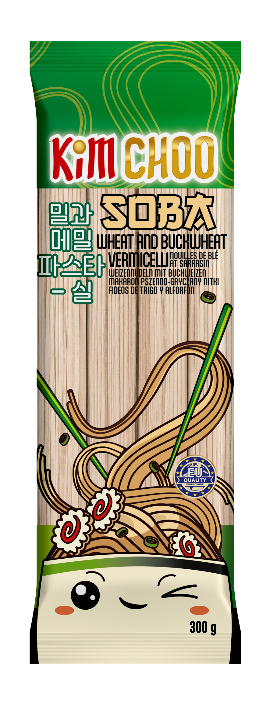 Kimchoo - Makaron Pszenno-Gryczany Nitki Soba 300G/48