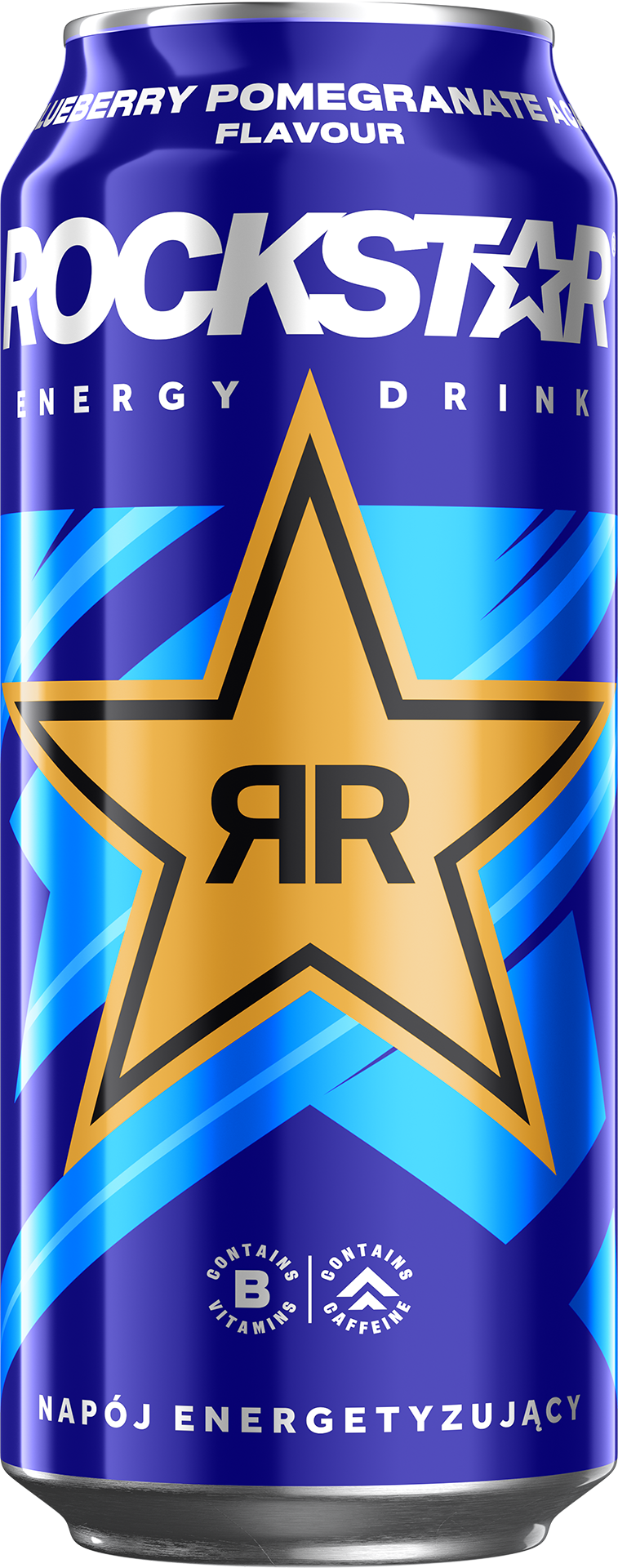 Rockstar Blueberry Pomegranate Acai Gazowany Napój Energetyzujący 500 Ml Kaucja