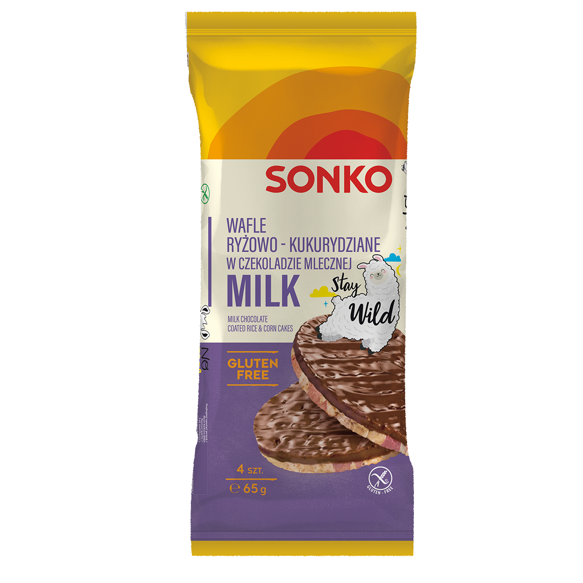 Sonko. Wafle Ryżowo-Kukurydziane W Czekoladzie Mlecznej 65 G