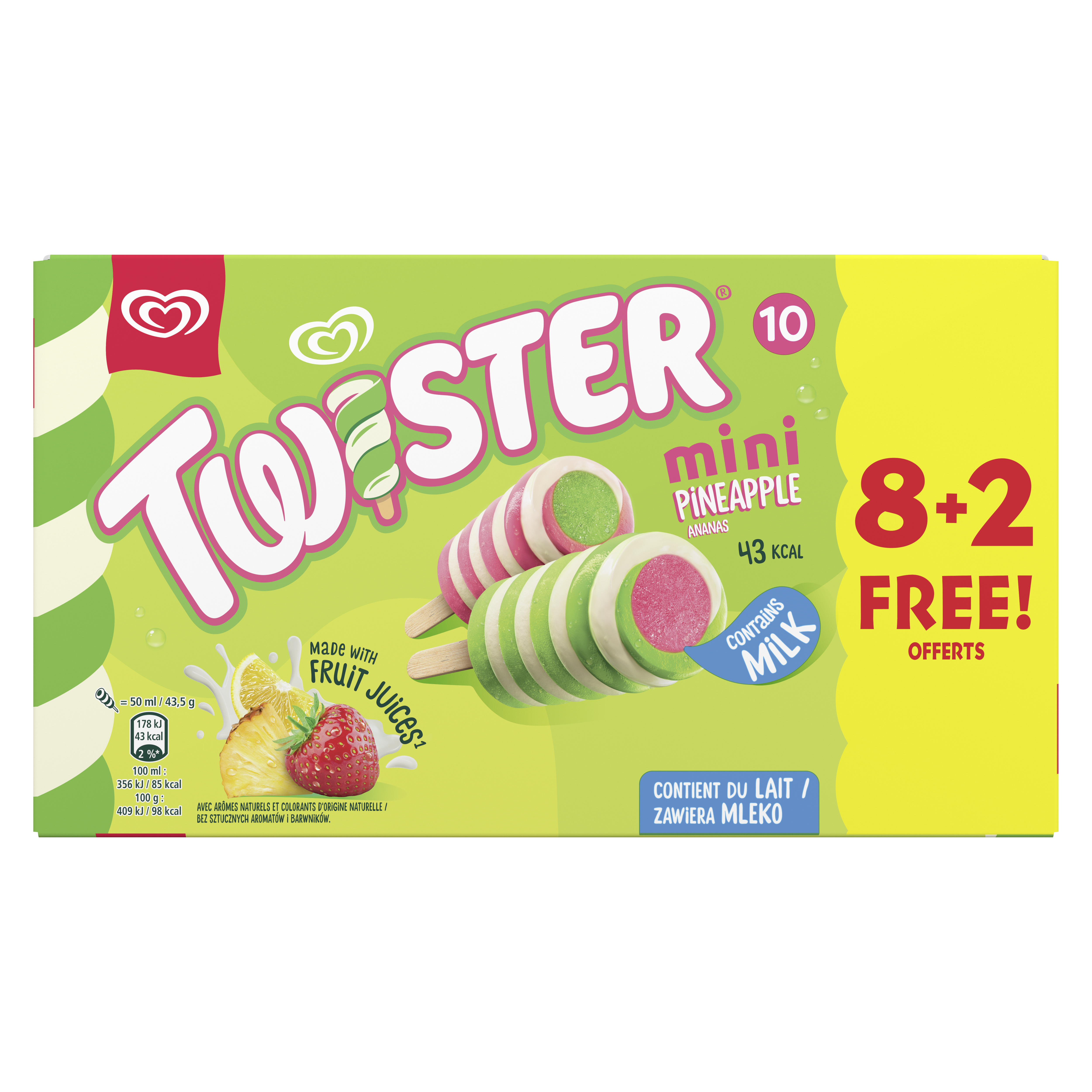 Lody Twister Green Mini 10 X 50 Ml