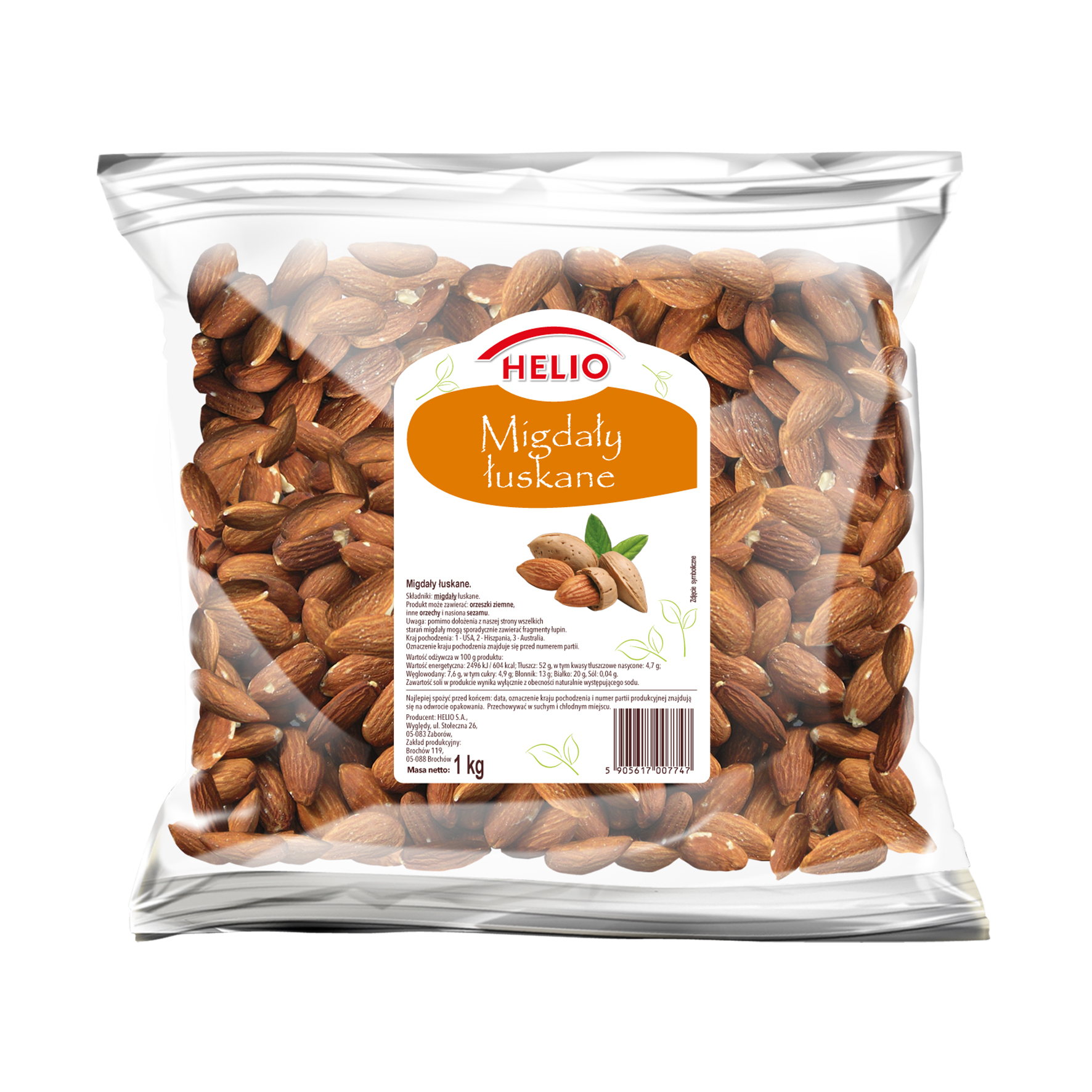 Migdały Łuskane Helio 1000 G
