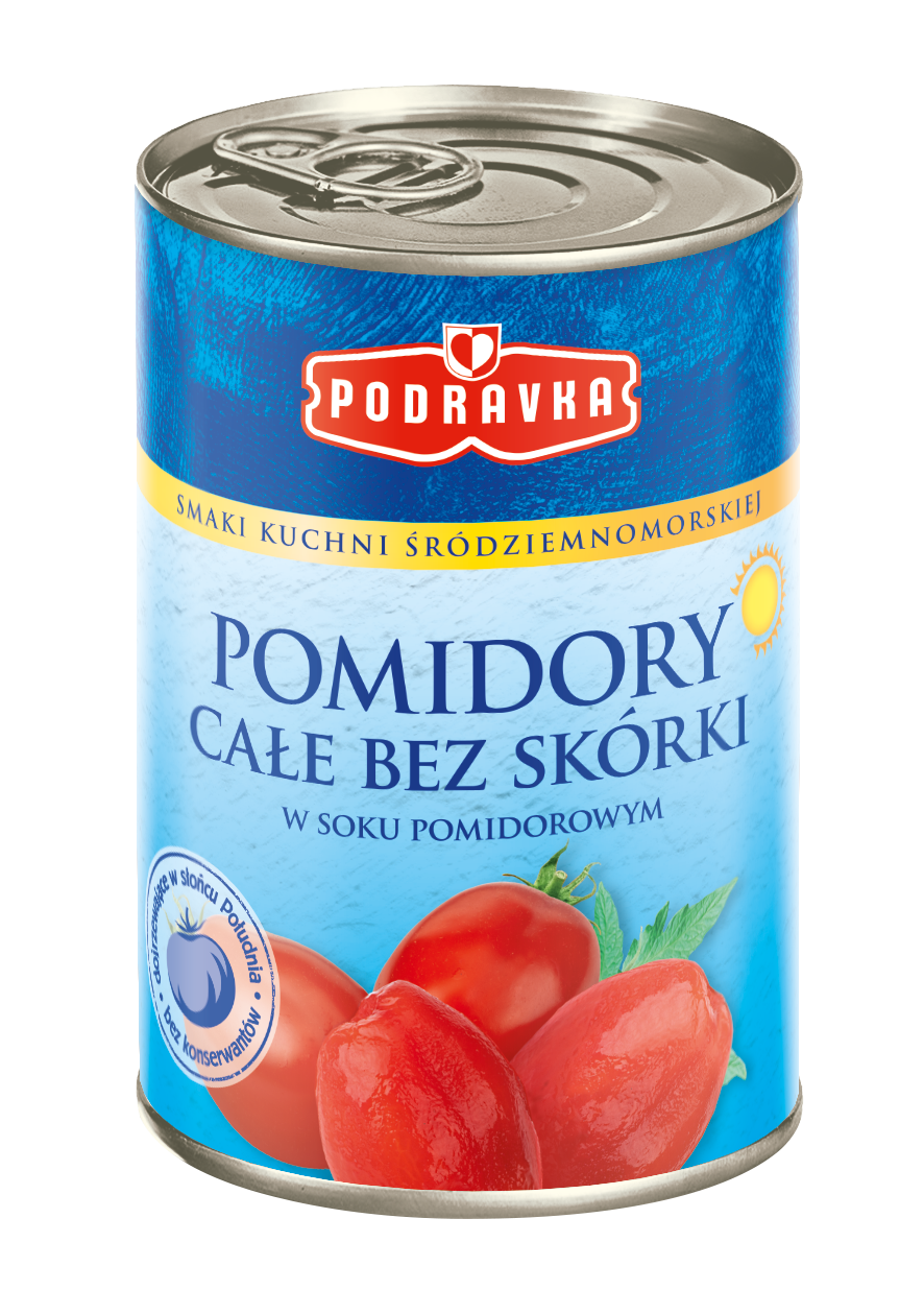 Podravka Pomidory Całe Bez Skórki 400 G