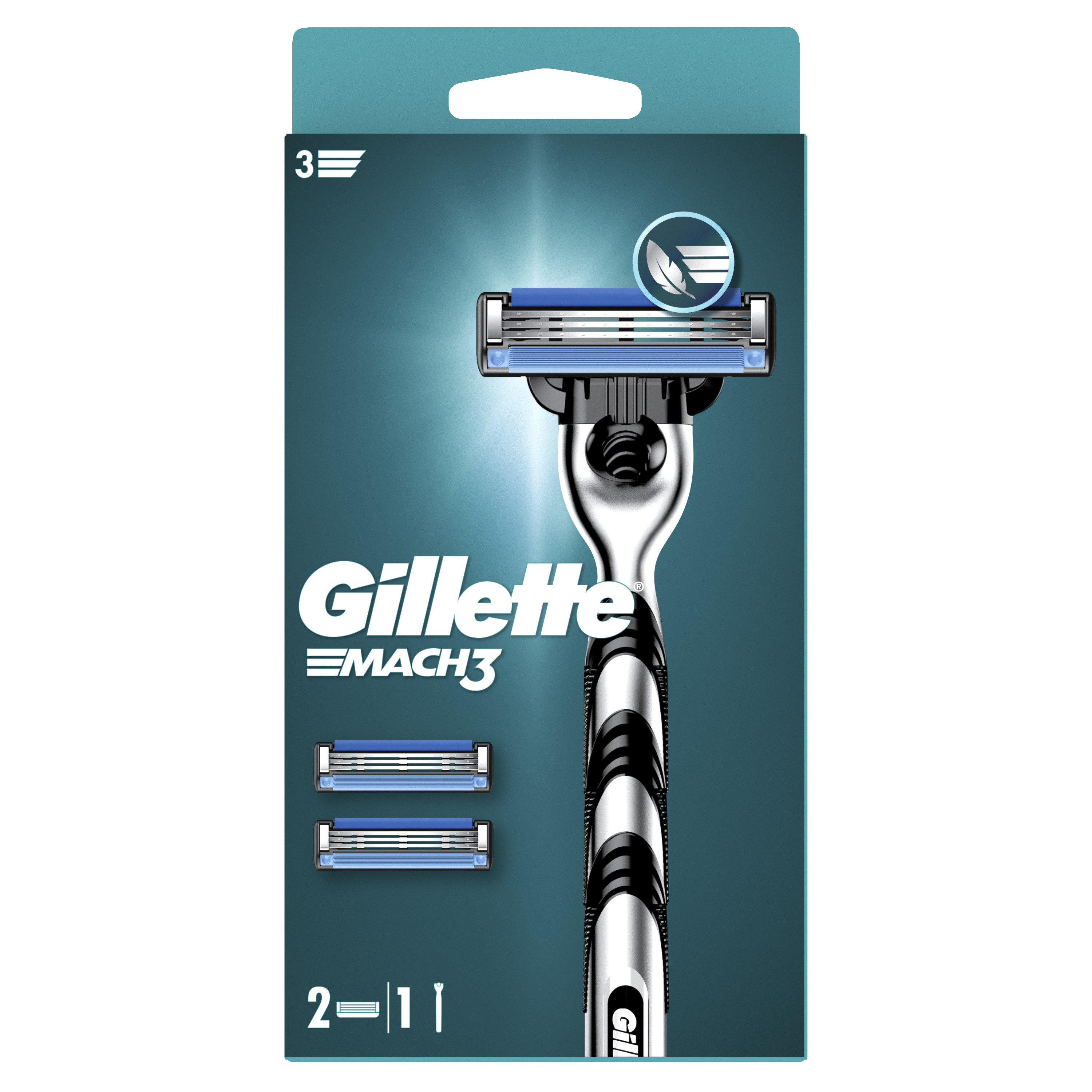 Gillette Mach3 Maszynka Do Golenia Dla Mężczyzn, 1 Maszynka Do Golenia Gillette, 2 Ostrza Wymienne