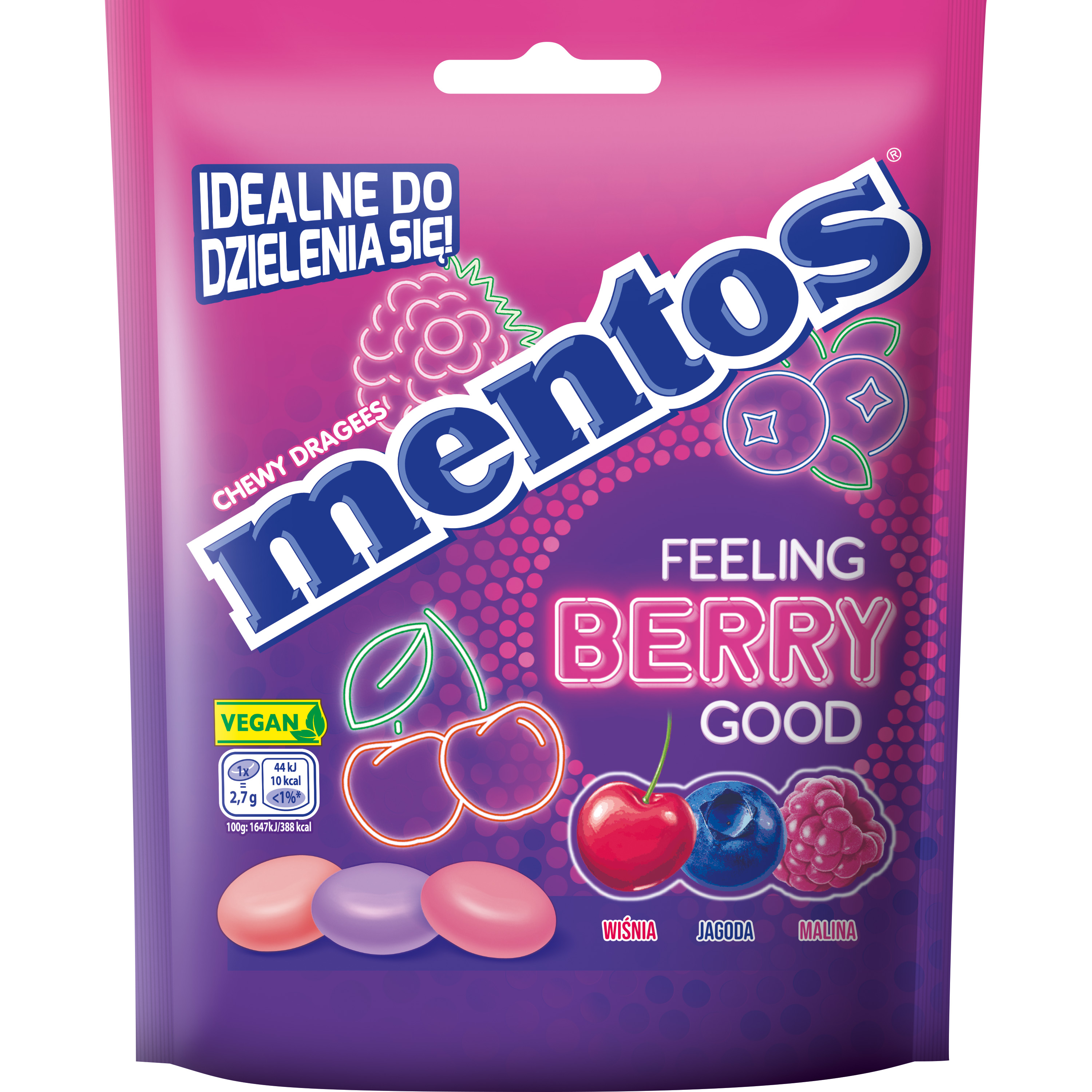 Mentos Feeling Berry Good Bag 140G
