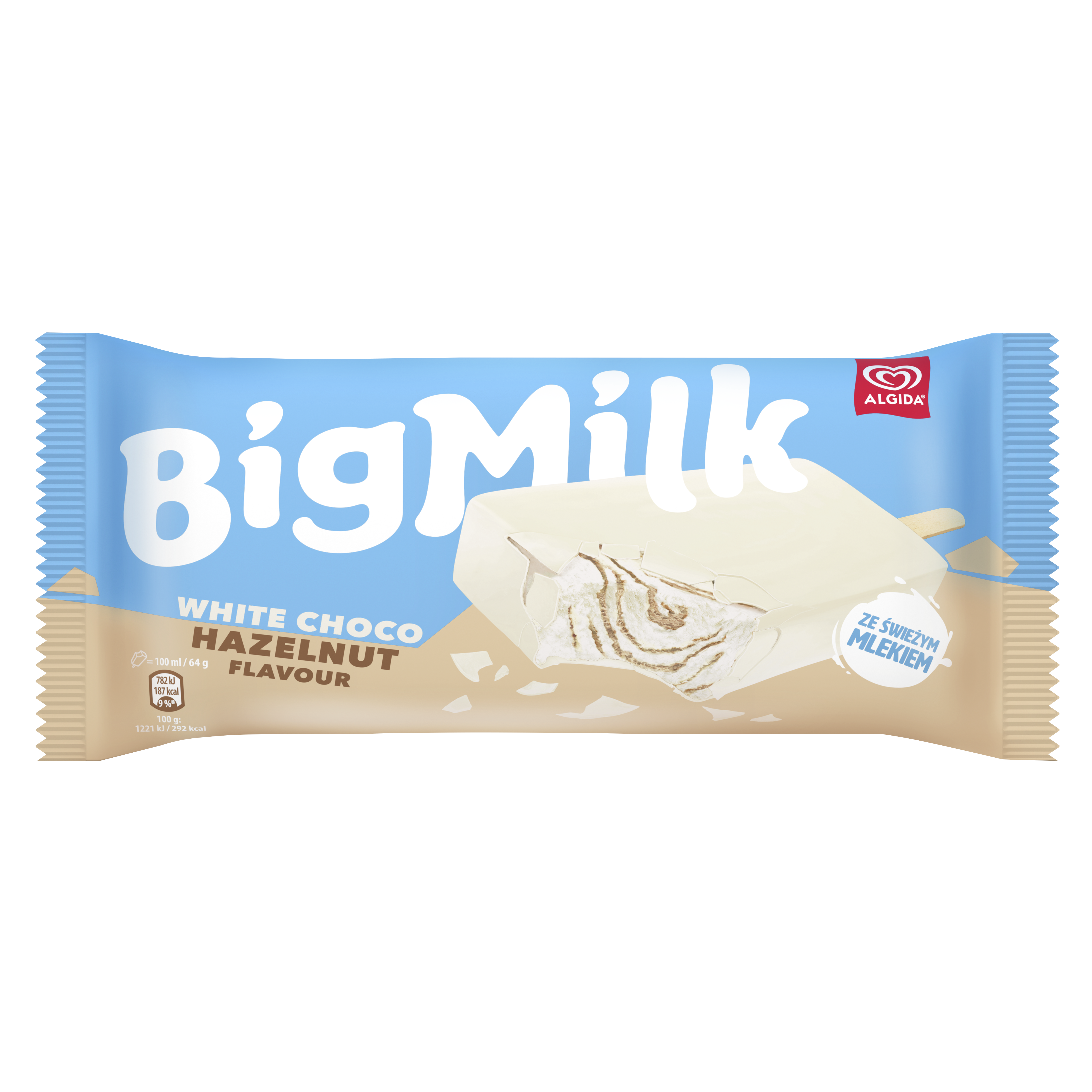 Big Milk Lody Orzechowe W Białej Czekoladzie 100 Ml