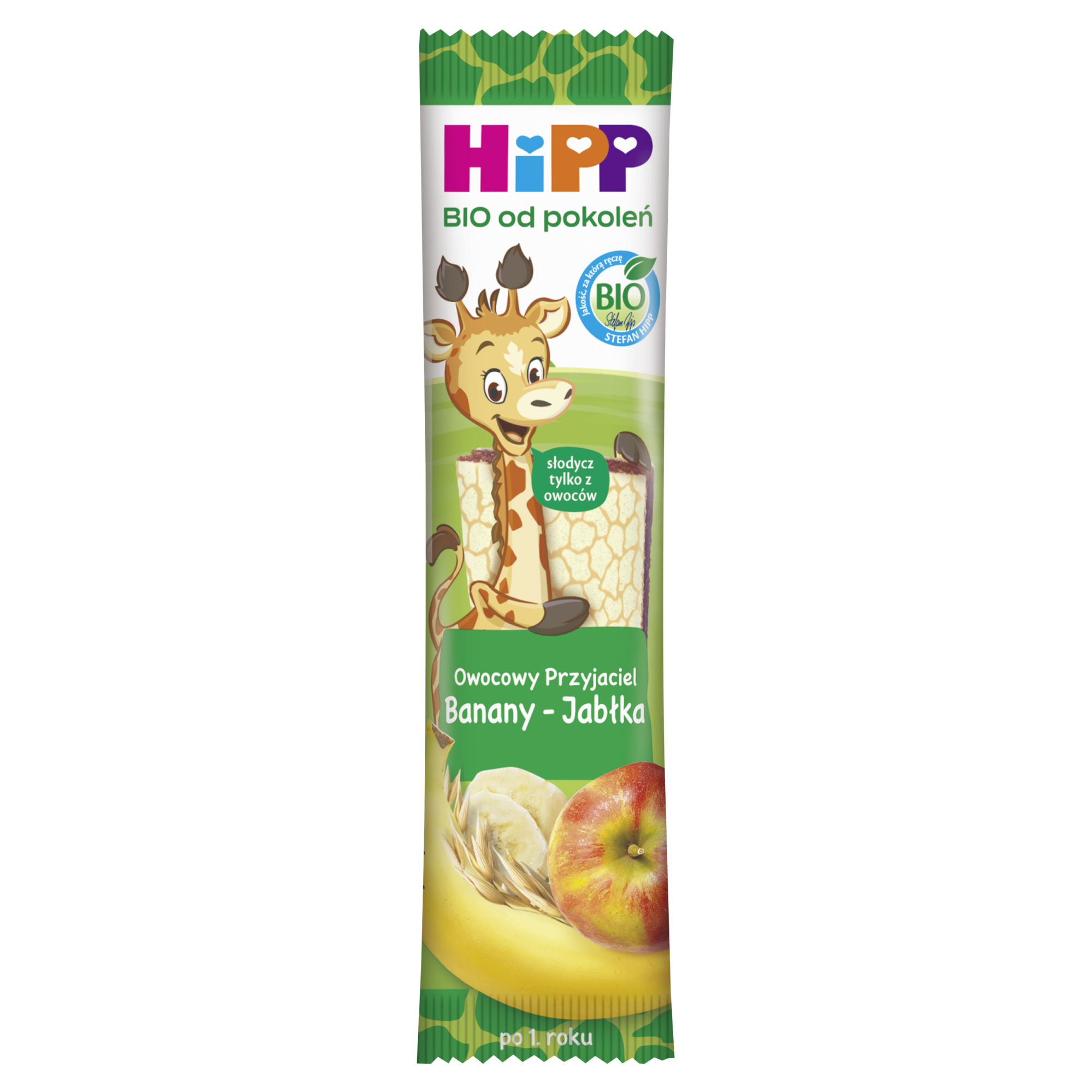 Hipp Batonik Owocowy Banany-Jabłka Bio, Po 1. Roku, 23 G