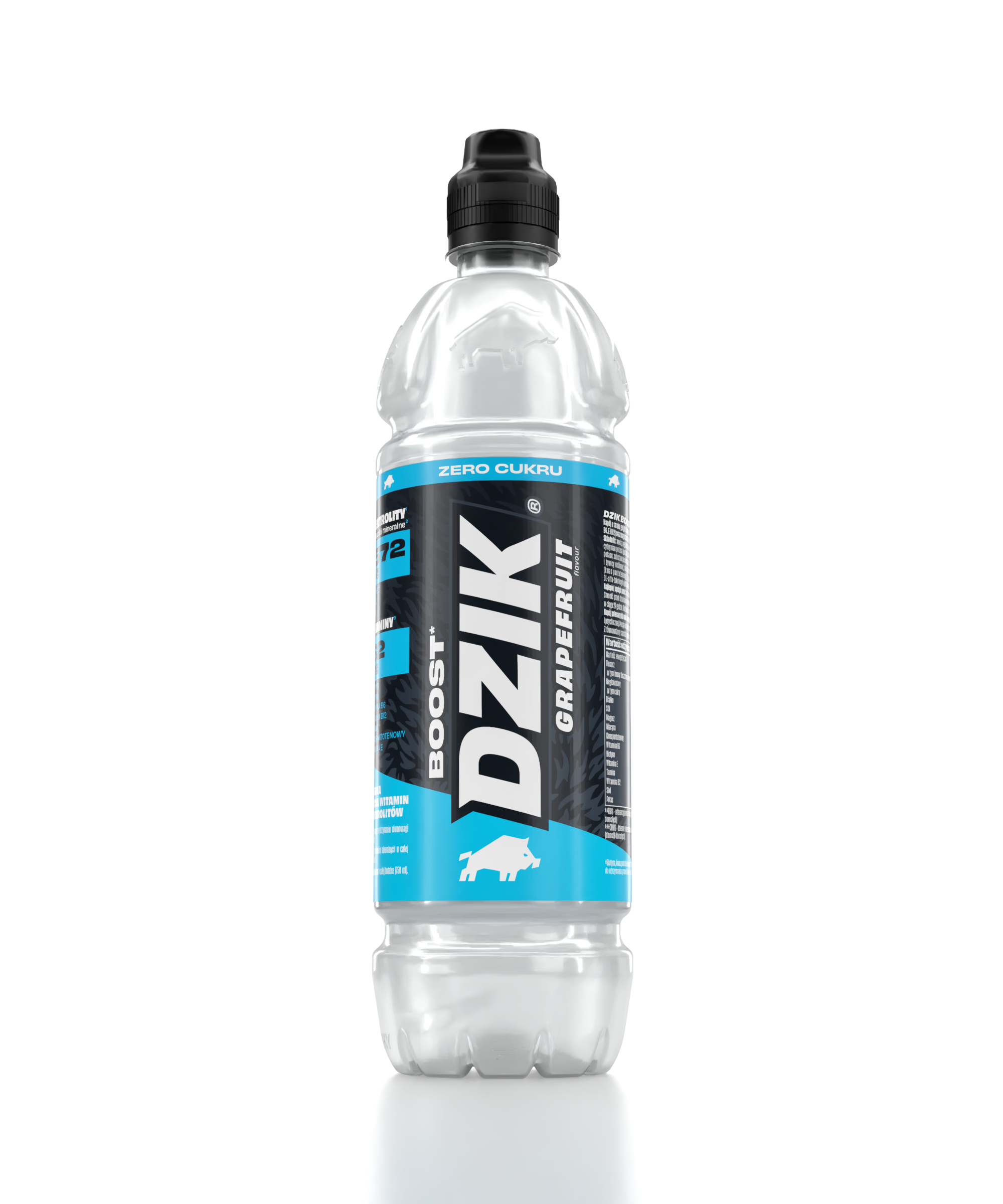 Dzik Vitamin Boost Zero Grejpfrutowy 750 Ml - Napój Funkcjonalny