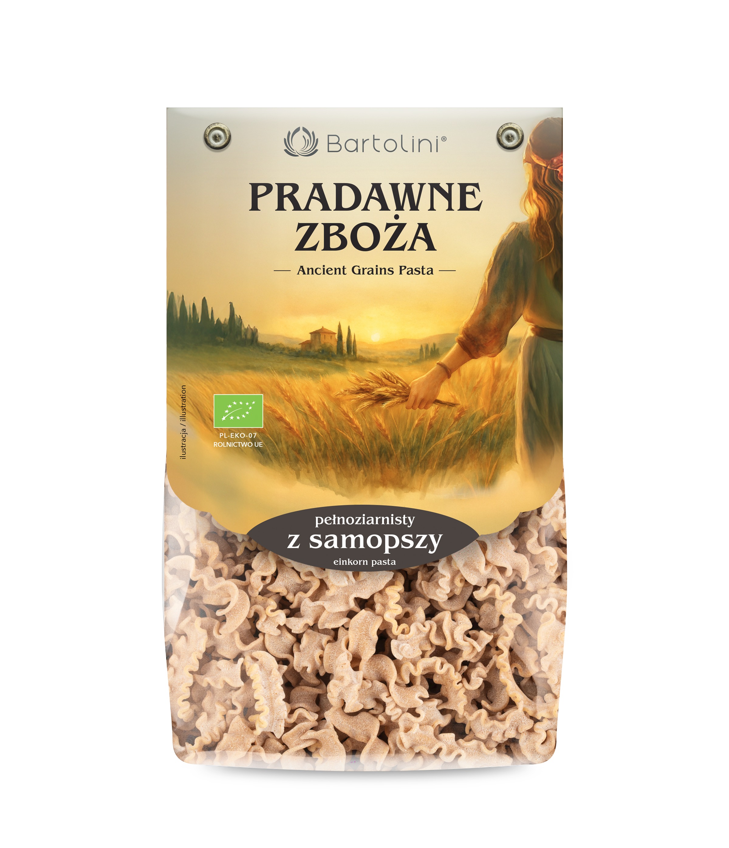 Makaron Bartolini Ekologiczny Z Samopszy Pełnoziarnistej Fala 250G