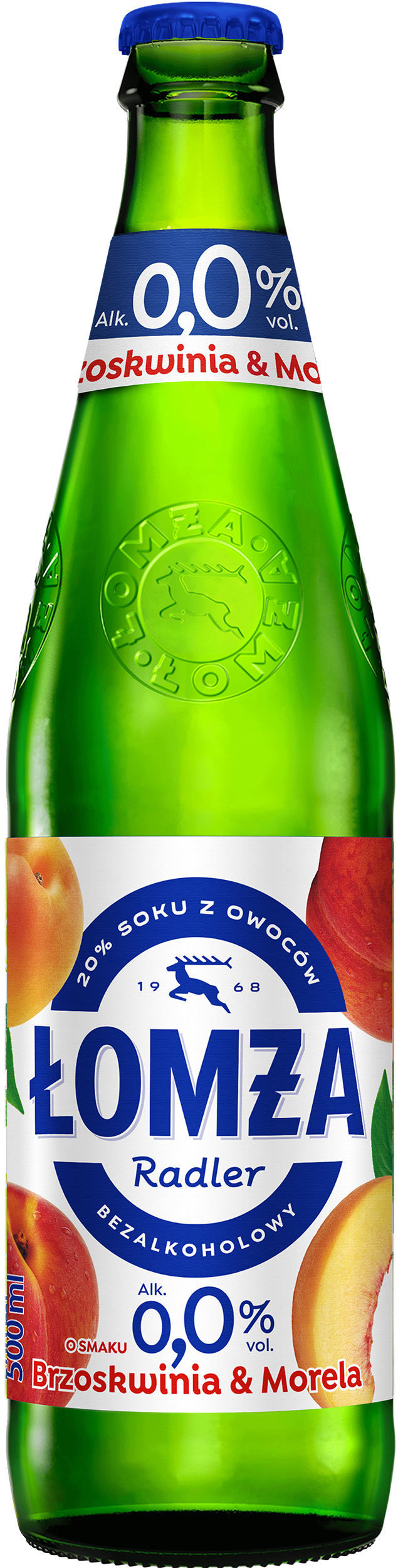 Łomża Radler Brzoskwinia - Morela 20% Soku Butelka Bezzwrotna 500 Ml