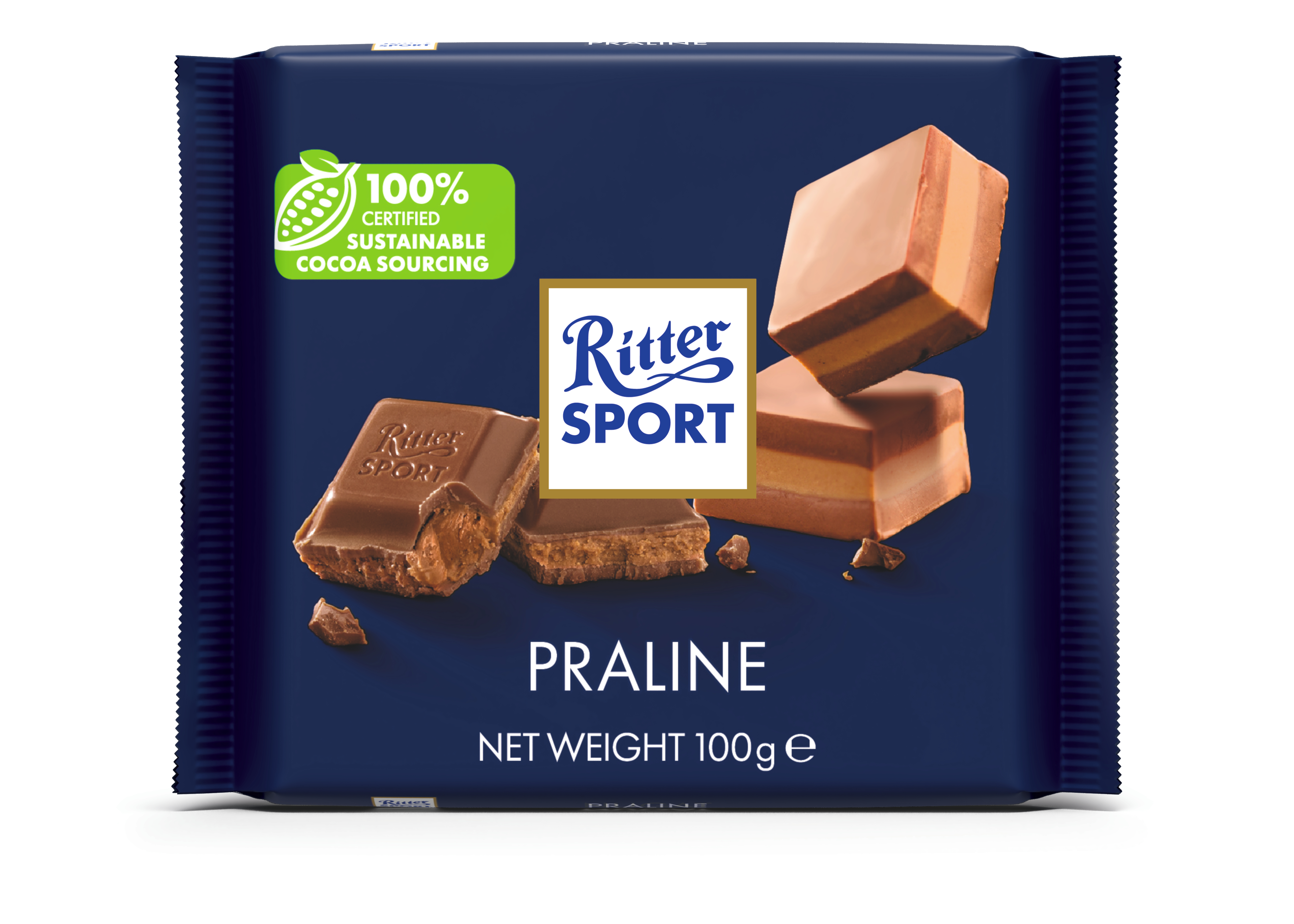 Ritter Sport Czekolada Mleczna Z Nadzieniem Nugatowym 100G