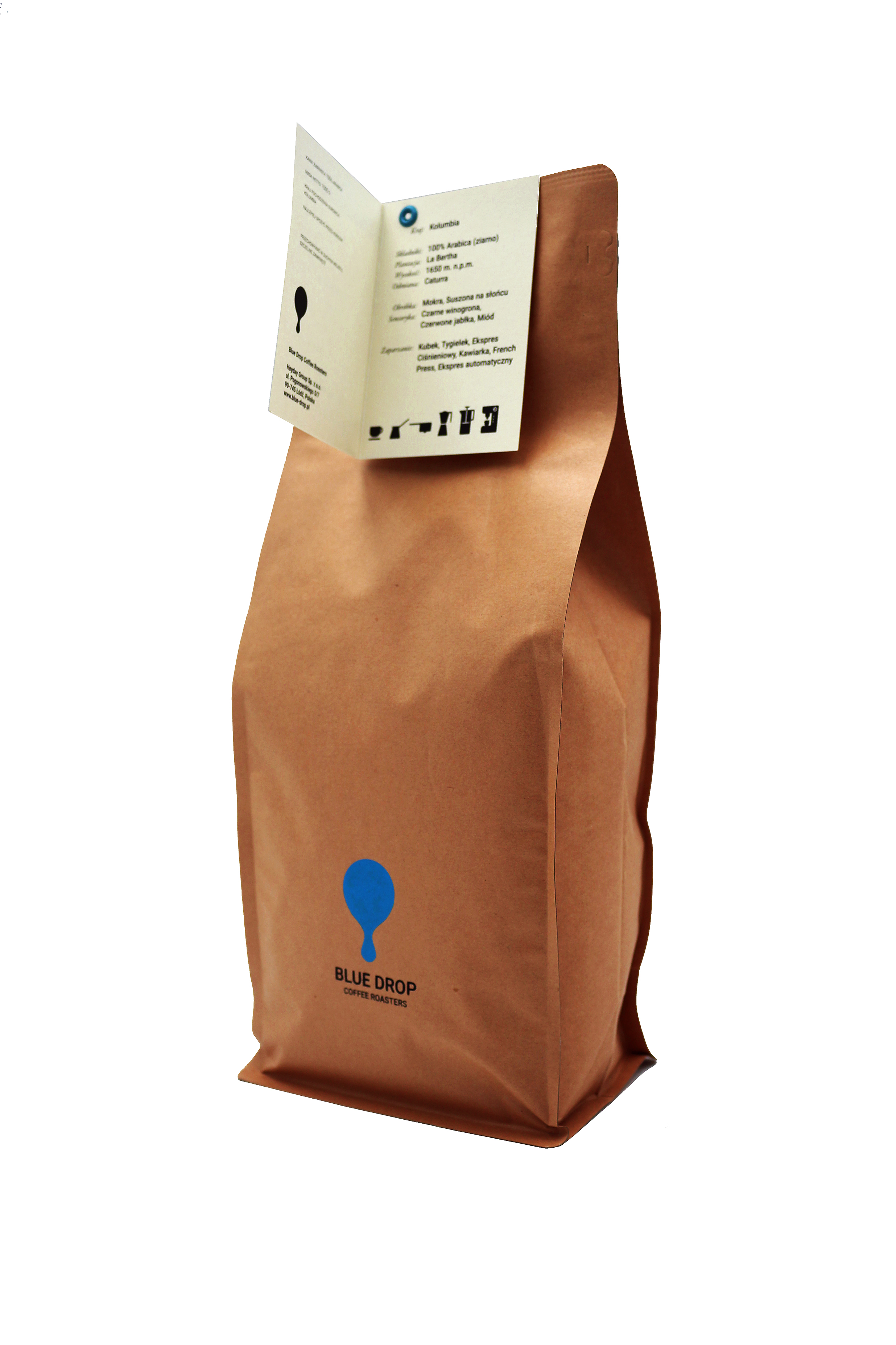 Blue Drop Kolumbia Finca La Bertha Ziarno 1Kg