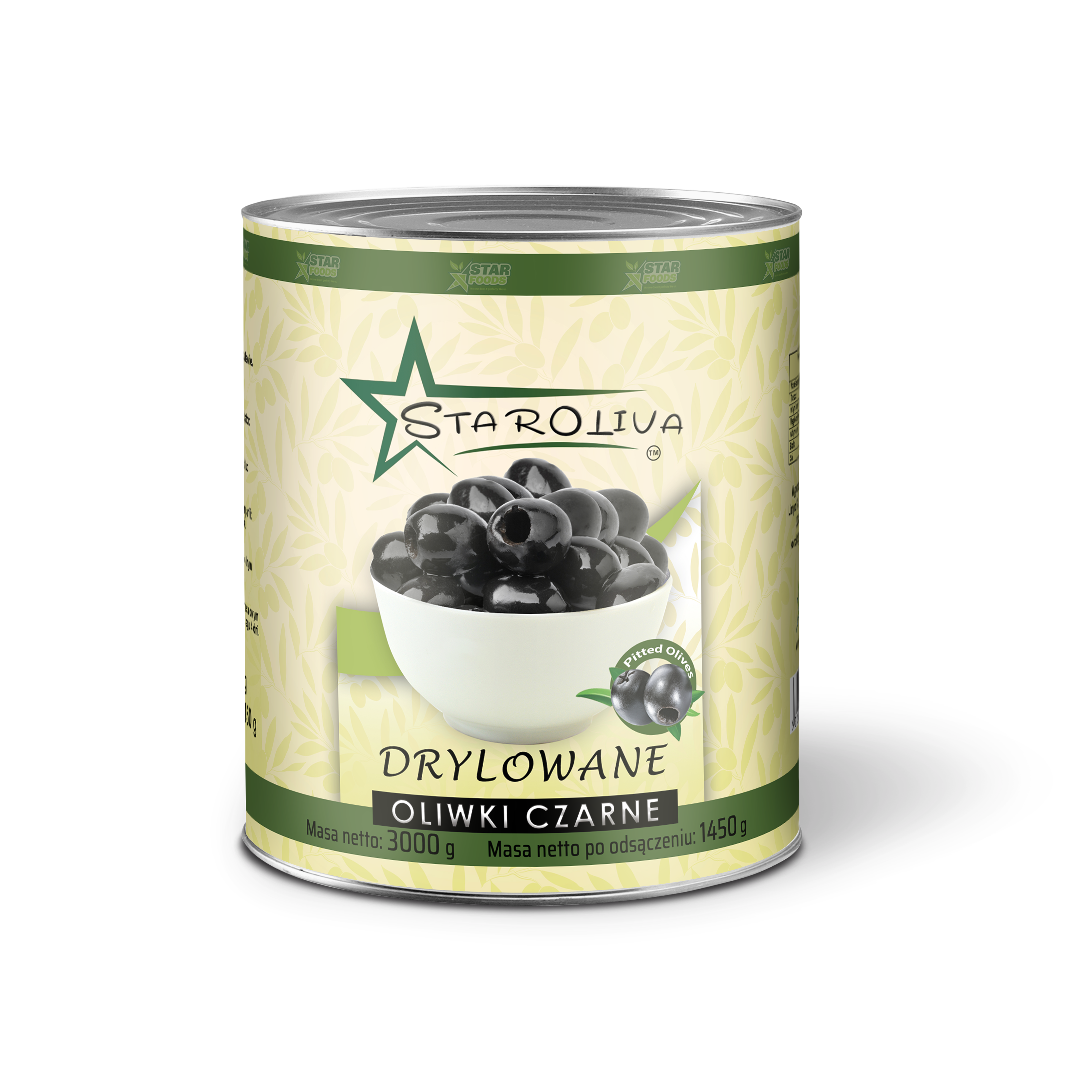 Oliwki Czarne Drylowane W Zalewie 3000/1450 G Staroliva