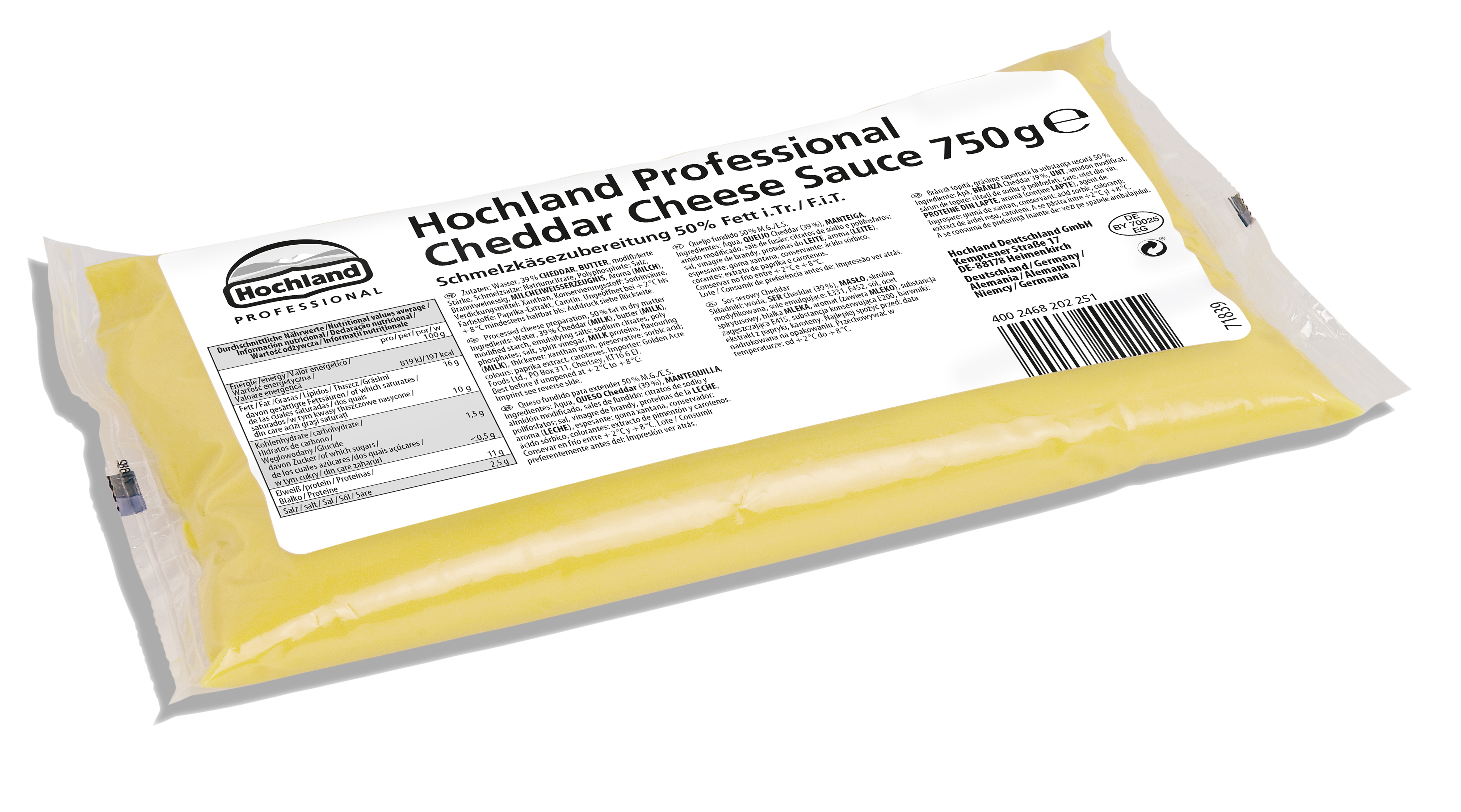 Sos Serowy Cheddar Hochland Professional 750G
