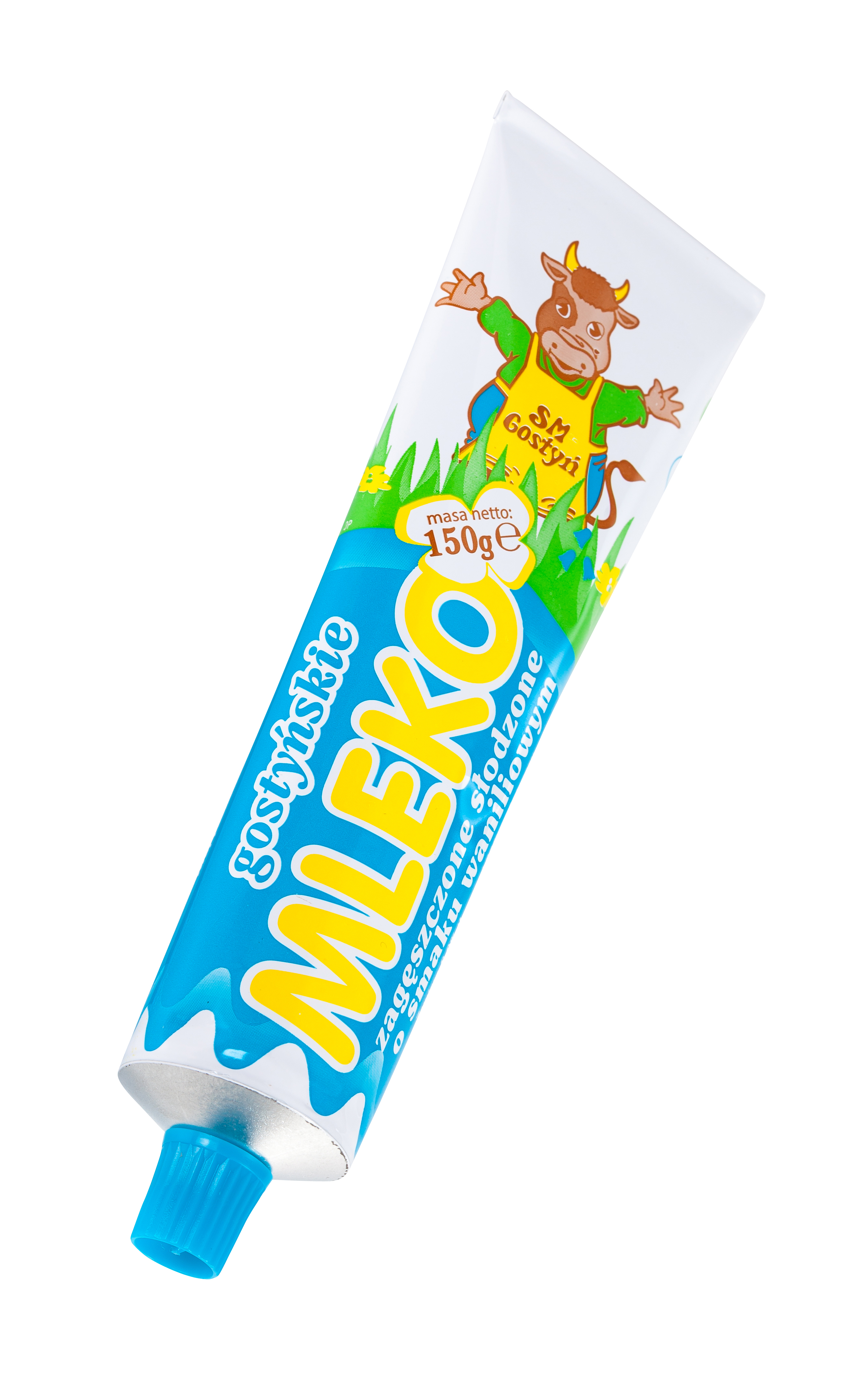 Spółdzielnia Mleczarska W Gostyniu. Mleko Zagęszczone Słodzone O Smaku Waniliowym - Tuba 150G