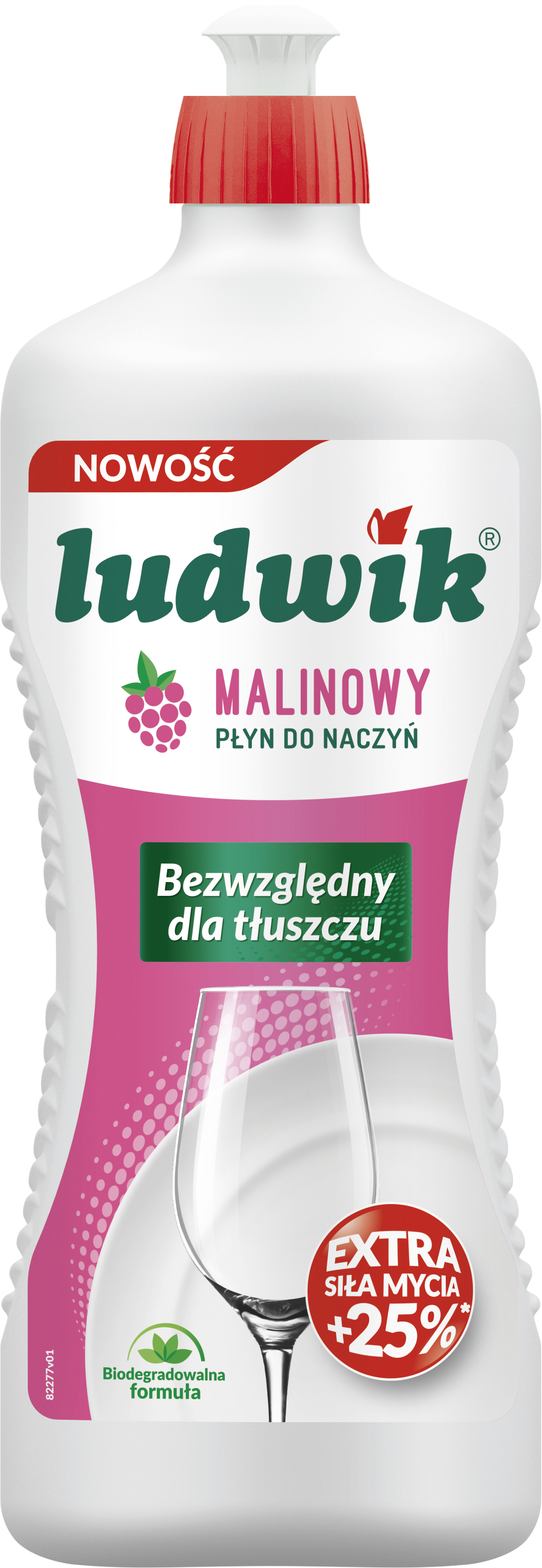 Ludwik Płyn Do Mycia Naczyń 900G - Malinowy