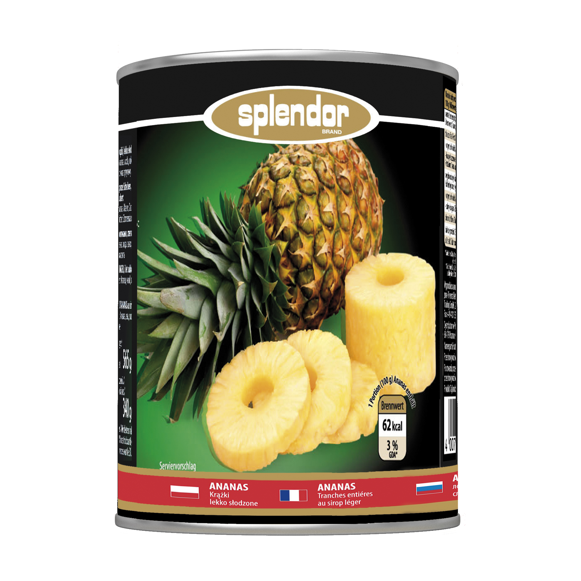 Ananas Plastry Splendor 565G