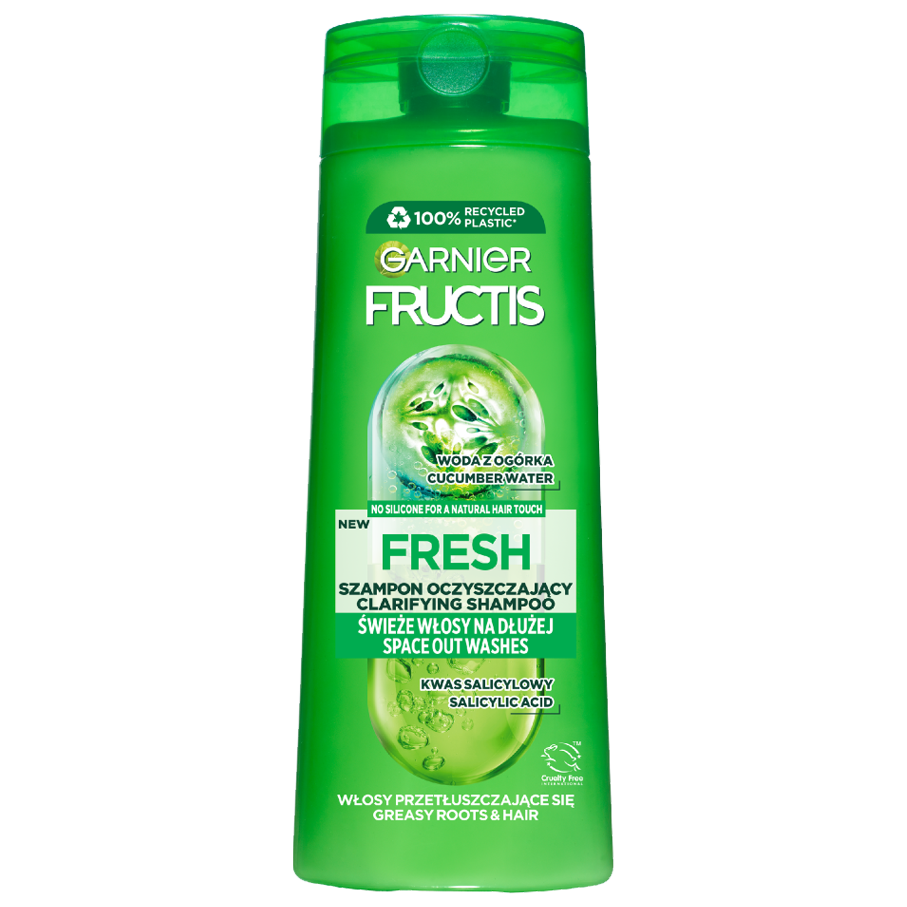 Garnier Fructis Fresh Szampon Oczyszczający Do Włosów Przetłuszczających Się 400 Ml