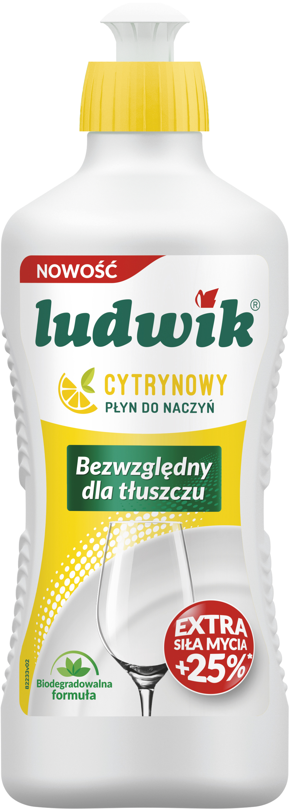 Ludwik Płyn Do Mycia Naczyń 450G - Cytrynowy