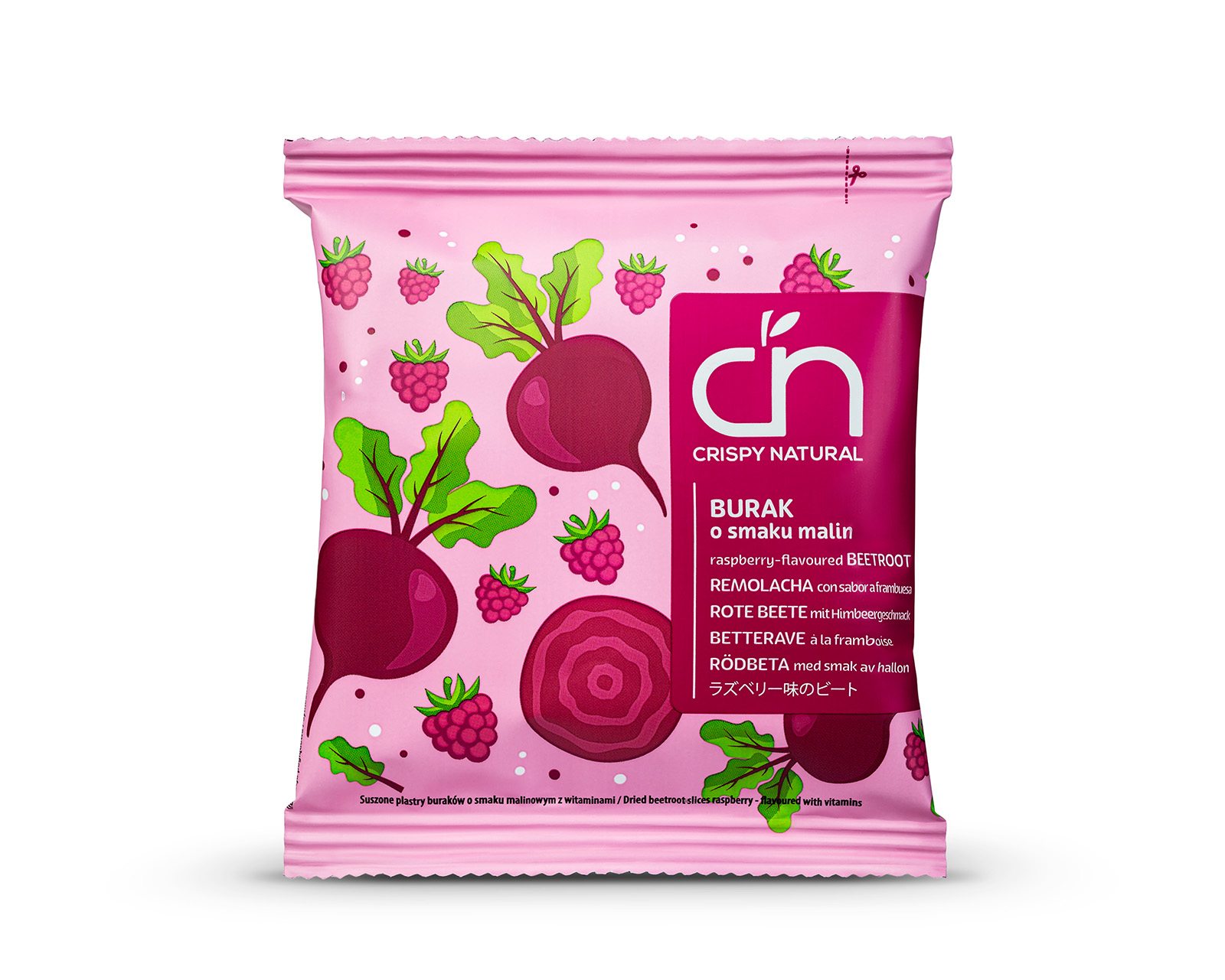 Crispy Natural Suszony Burak O Smaku Malinowym 18G Z Witaminami C I E
