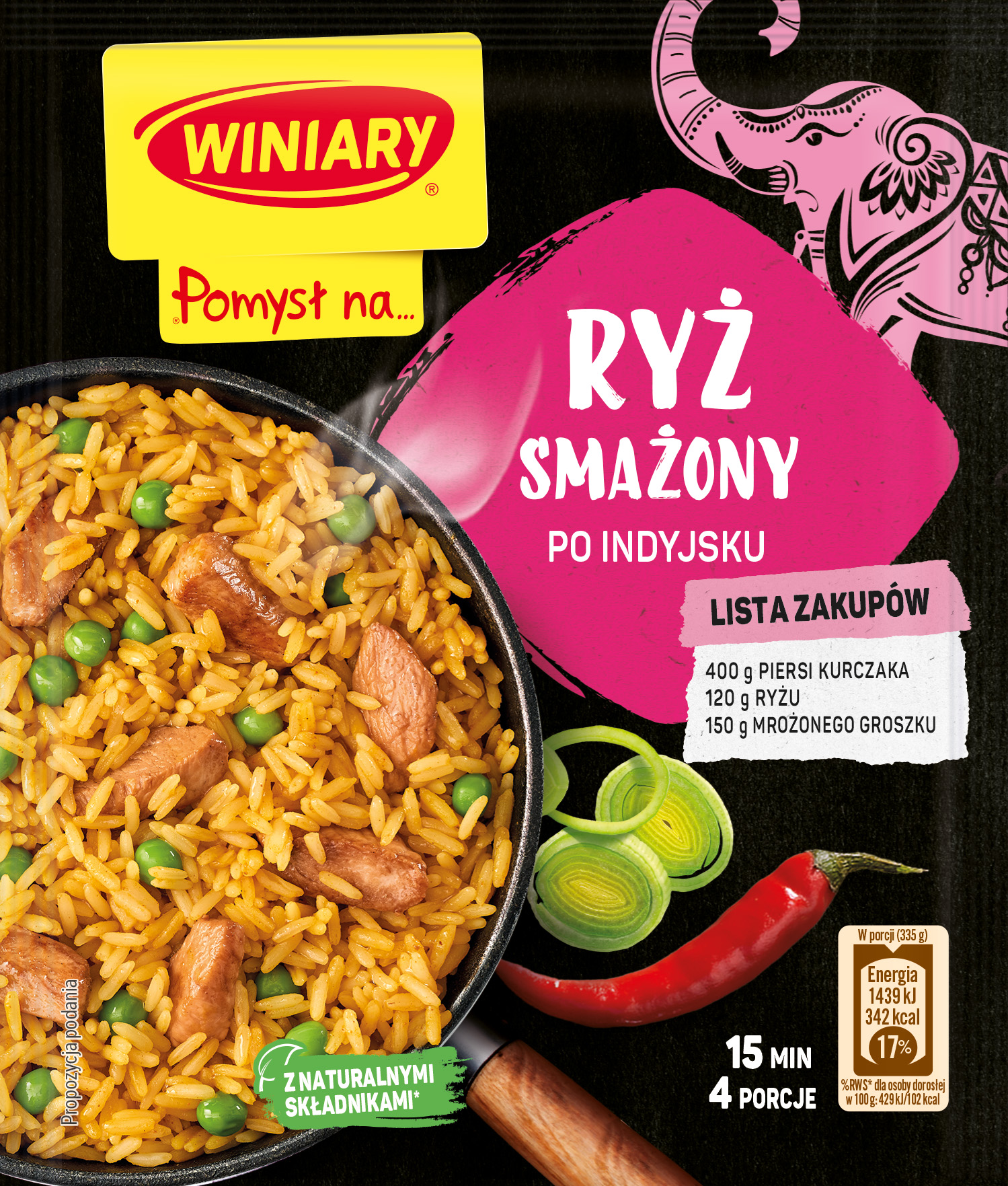 Winiary Pomysł Na... Ryż Smażony Po Indyjsku 31G
