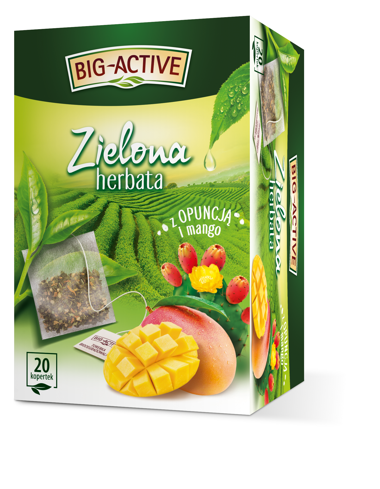 Big-Active - Herbata Zielona Z Opuncją I Mango (20Tb X 1,7G)