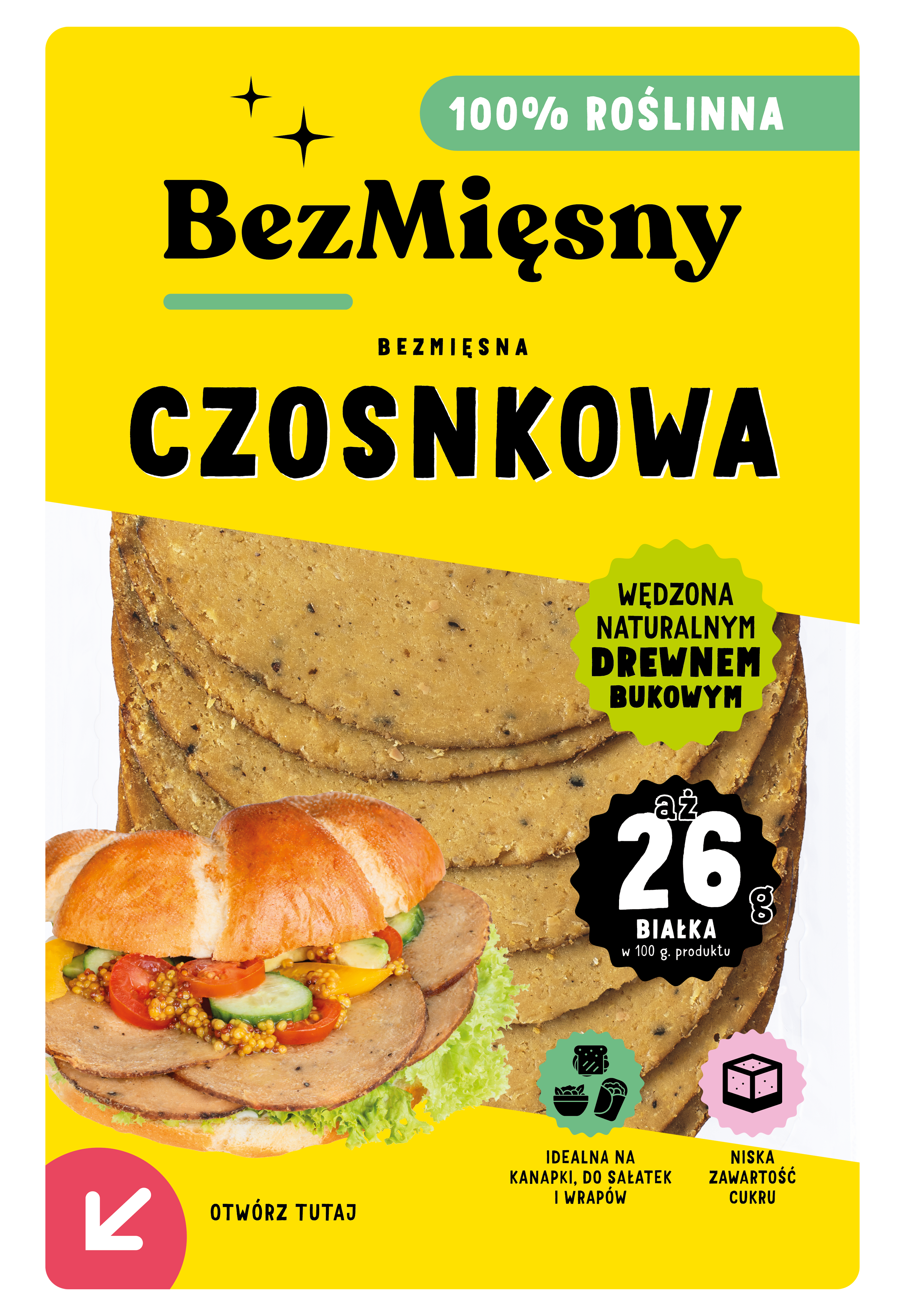Bezmięsna Szynka Czosnkowa 120 G Bezmięsny