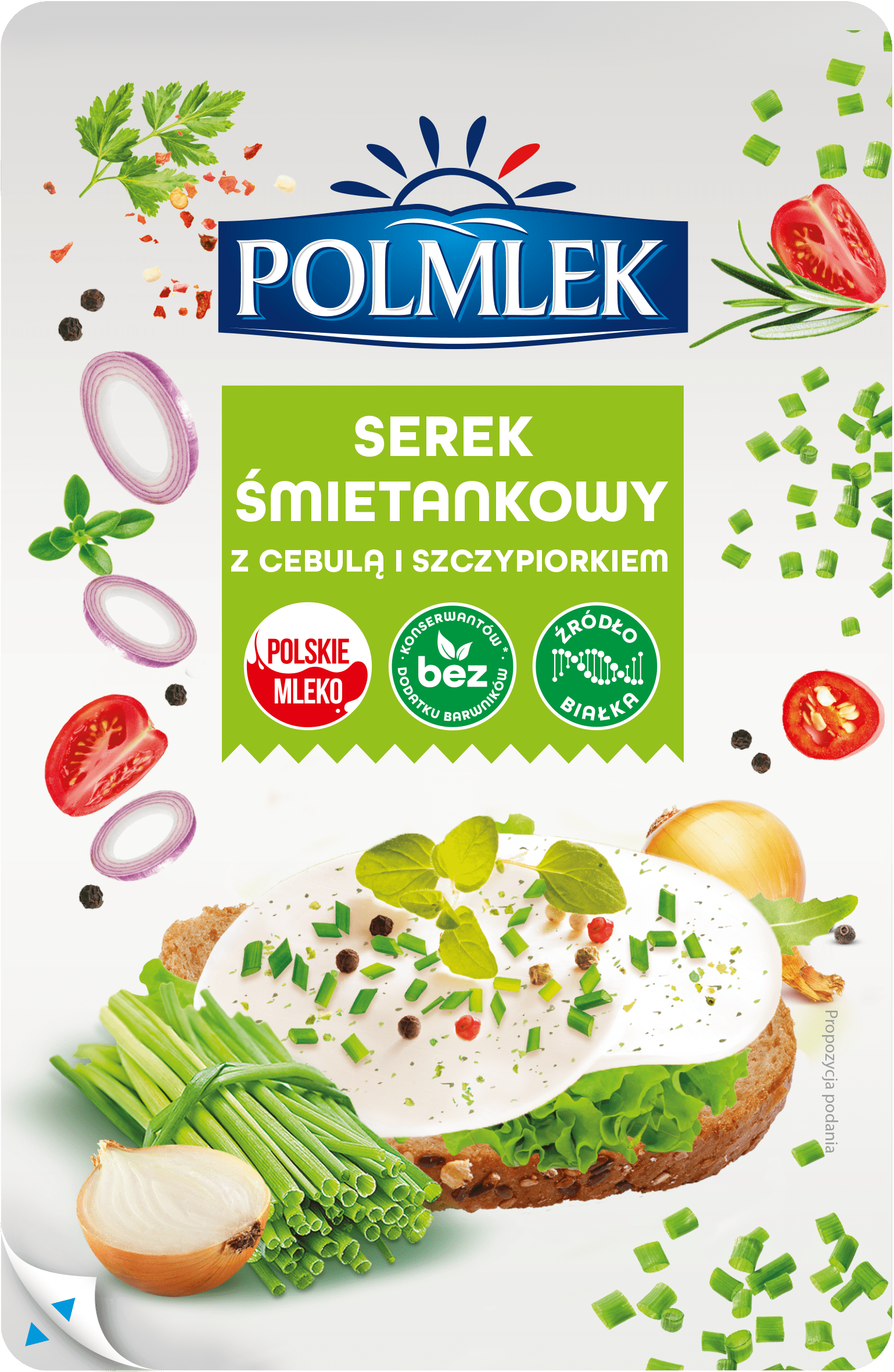 Polmlek Capresi Serek Śmietankowy Ze Szczypiorkiem I Cebulką W Plastrach 150G