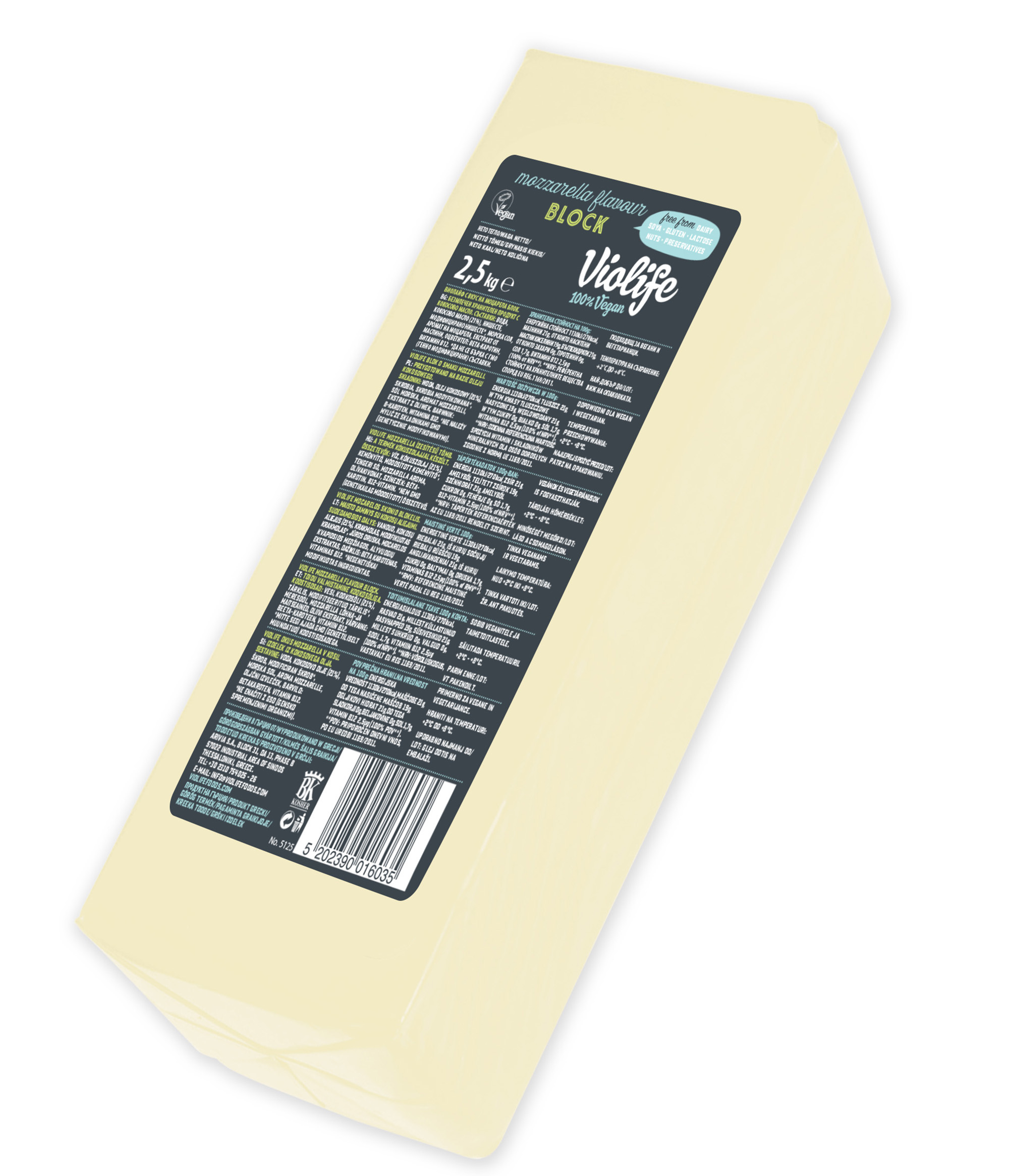 Violife Blok O Smaku Mozzarelli 2.5Kg