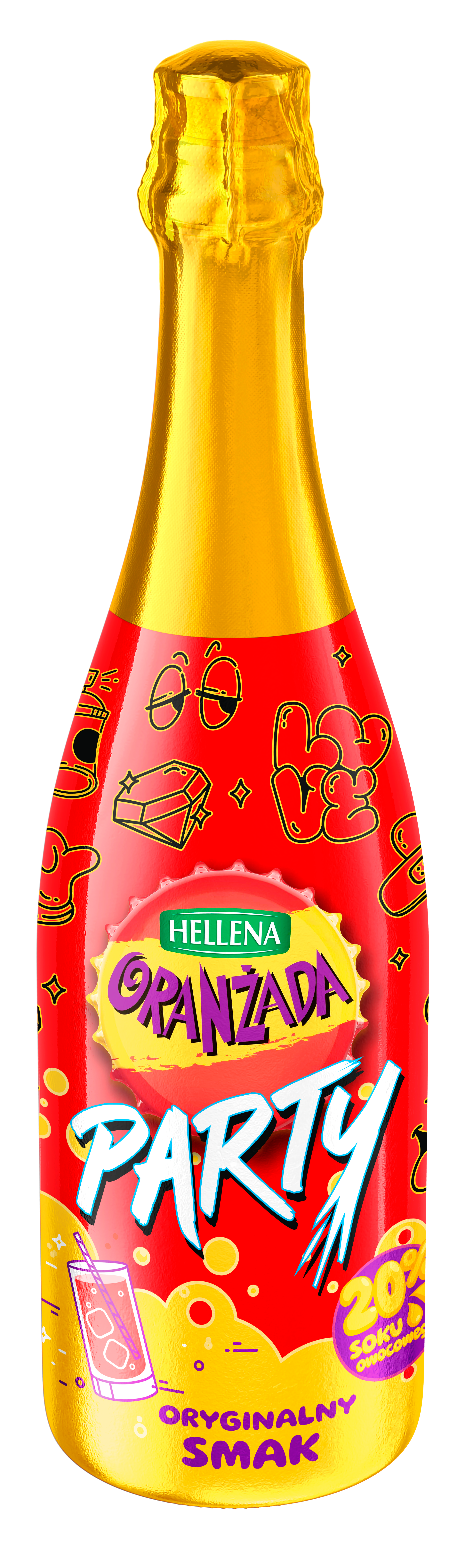 Oranżada Hellena Party 20% Soku 0,75L