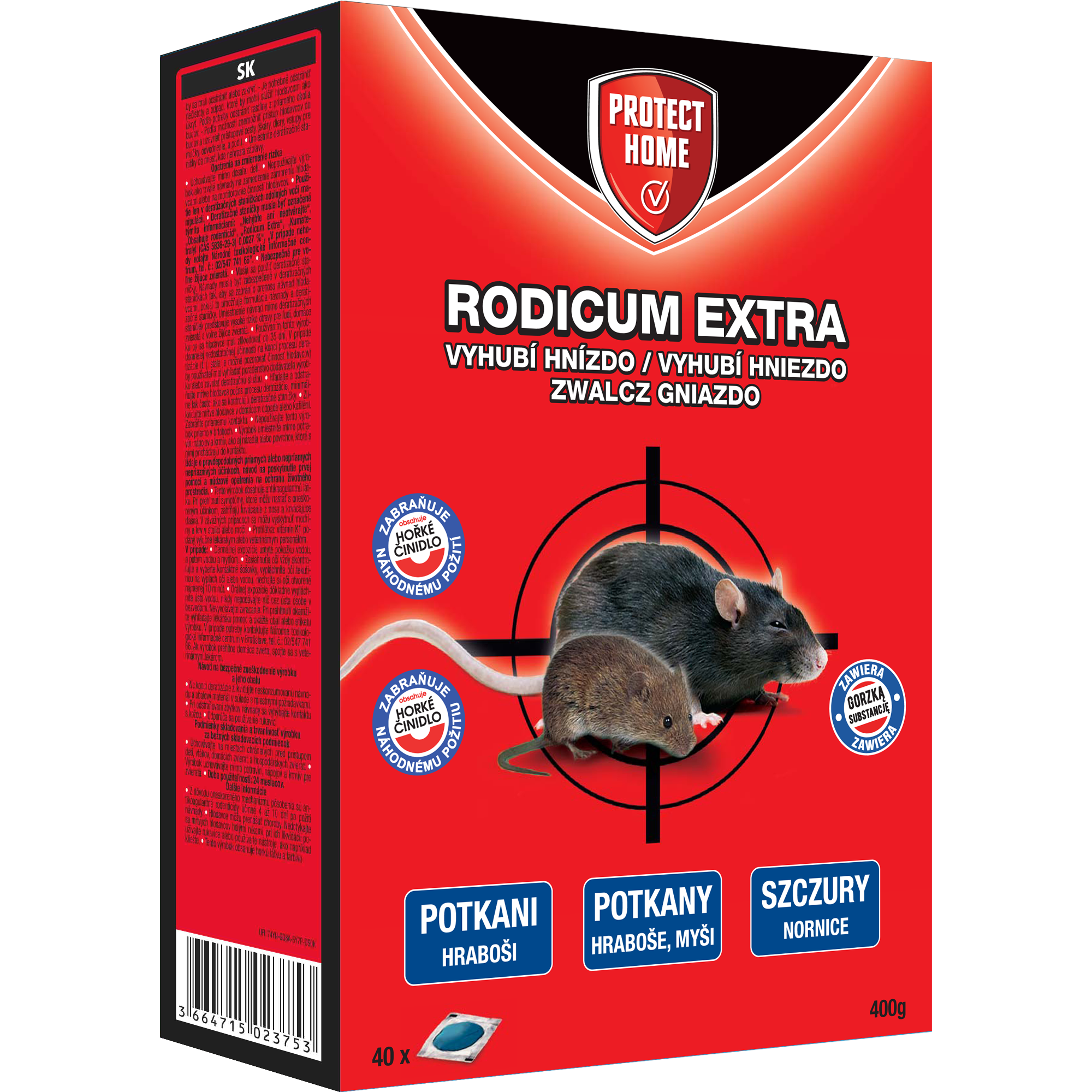 Rodicum Extra Szczury Nornice 400 G