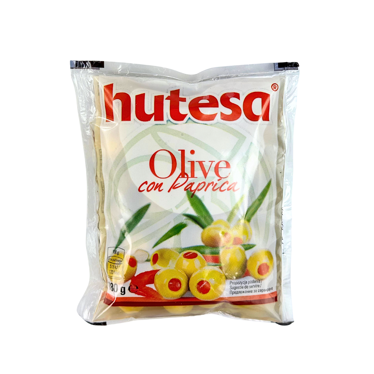 Hutesa Oliwki Zielone Z Pastą Paprykową 180G