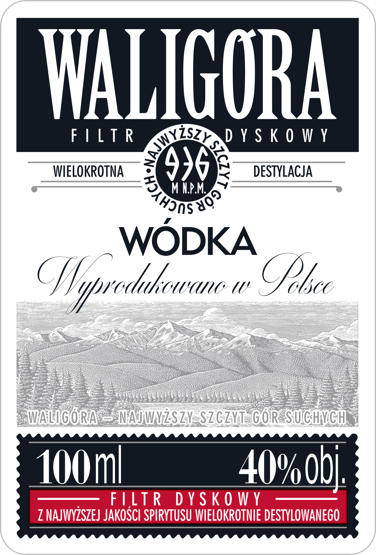 Wodka Waligóra 40% 100Ml